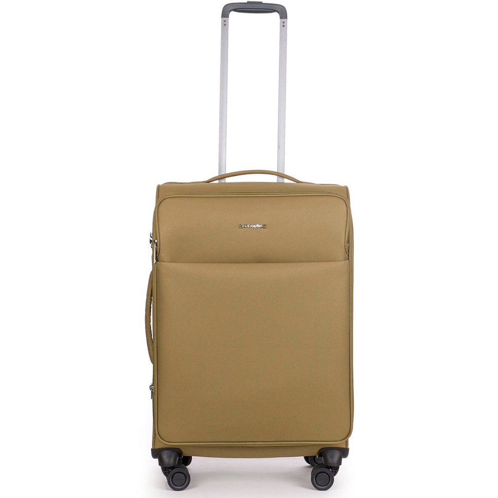 Stratic Weichgepäck-Trolley »Stratic Light + M, khaki«, 4 Rollen