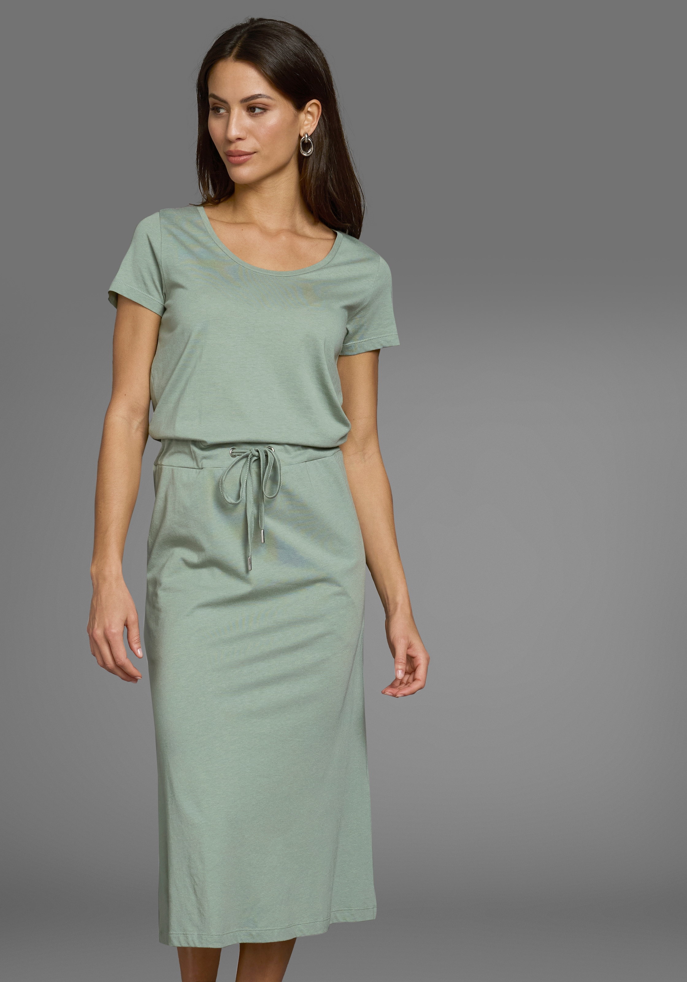 Laura Scott Sommerkleid im Basic-Stil - in unifarben, geblümt oder gestreifter Optik