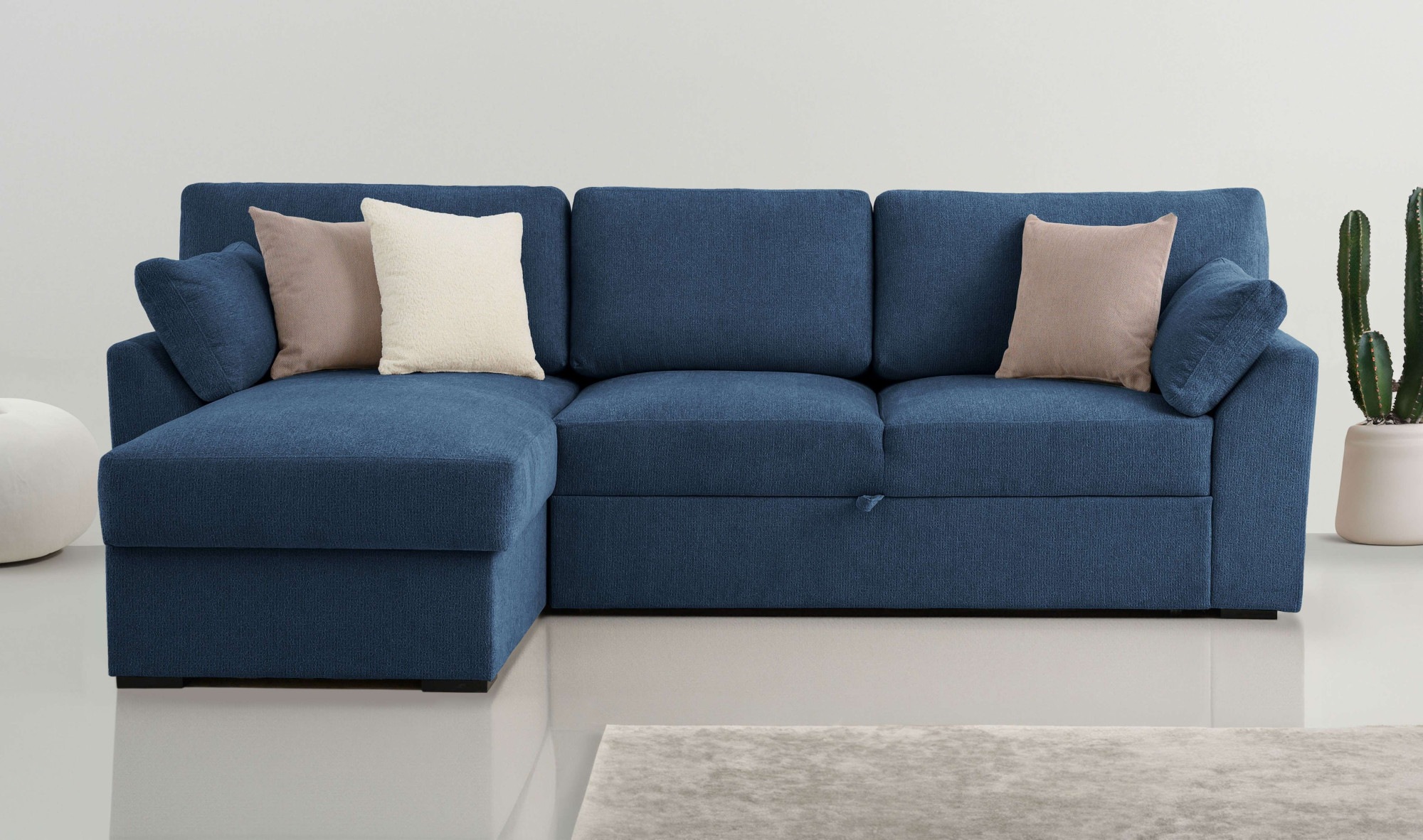 Home affaire Ecksofa "Citry", Breite 246 cm, Chenille, Bettfunktion, Bettka günstig online kaufen