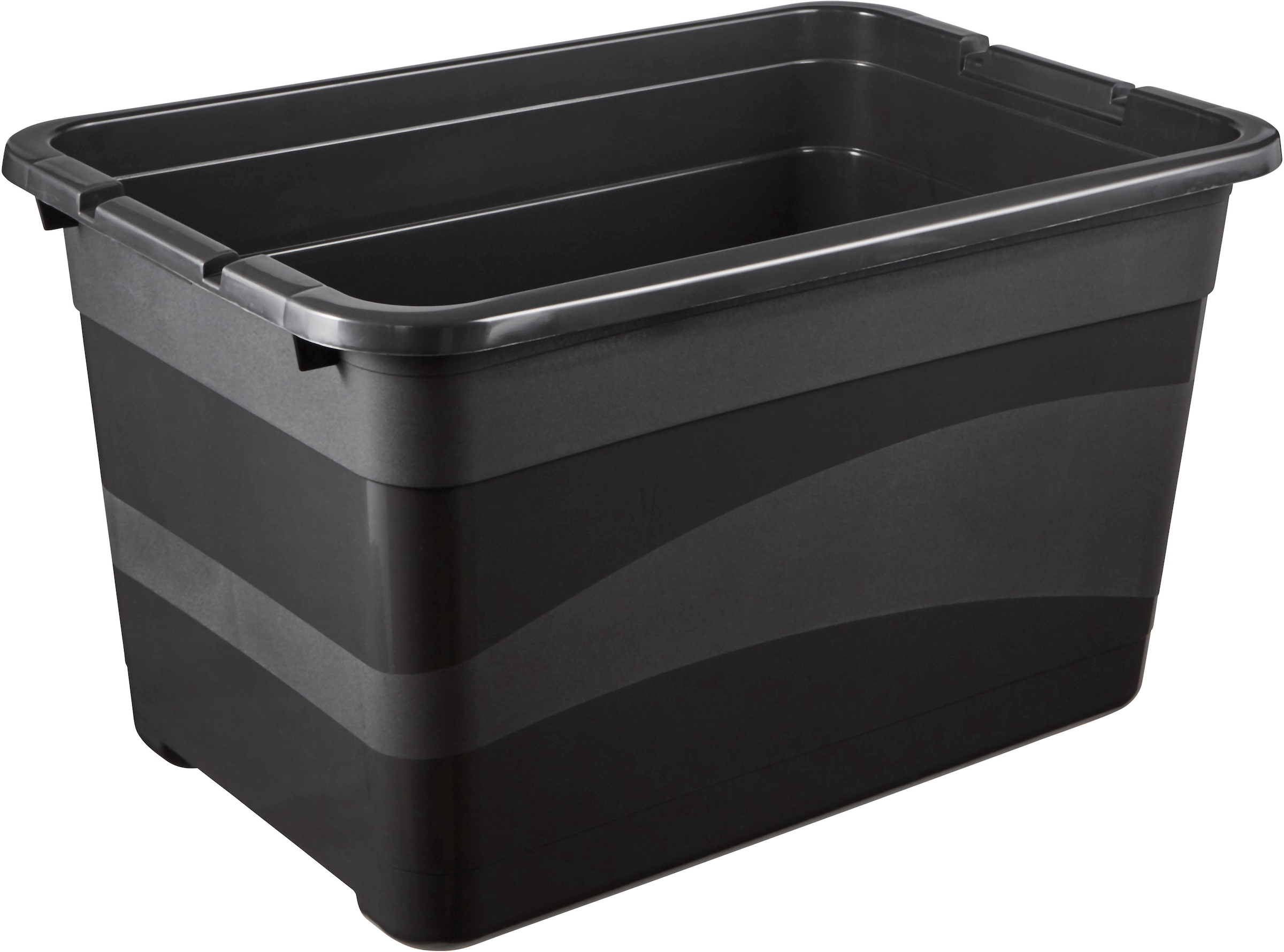 keeeper Transportbehälter »eckhart, 5er Set Transporbox, 52 L, 59,5 x 39,5 x 34 cm« 39,5 cm breit 34 cm hoch 59,5 cm lang Set, 5 Stk. tlg. seitl. Clips, Griffe am Boden, stoßfeste Seitenwände, robuster Deckel