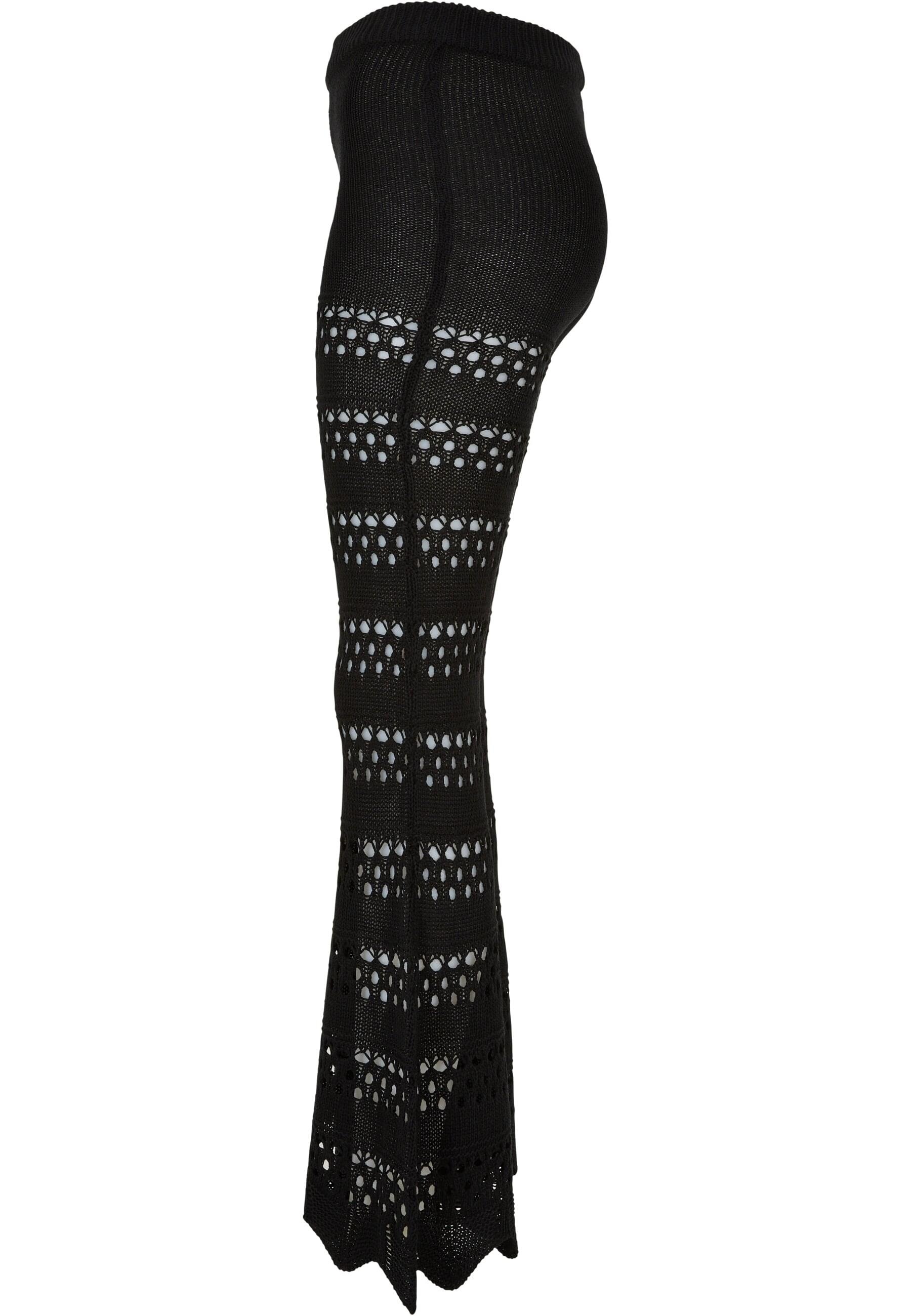 URBAN CLASSICS Leggings »Urban Classics Damen Ladies Flared Crochet Knit Leggings«, (1 tlg.)