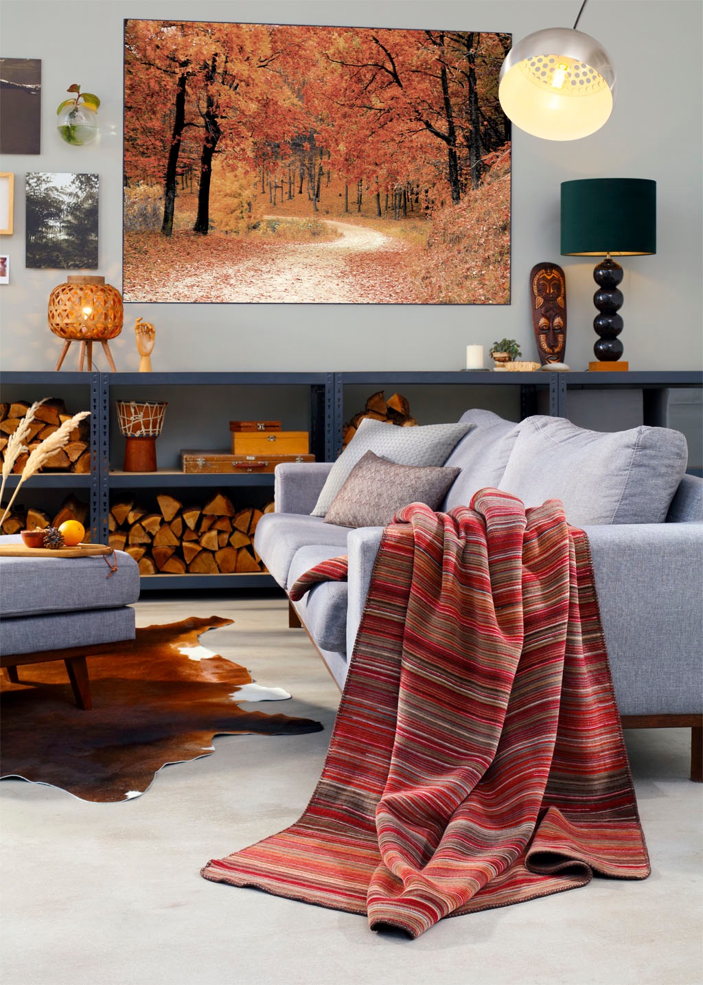 Biederlack Wohndecke »Lost Thread«, hergestellt aus einem Materialmix, Kuscheldecke
