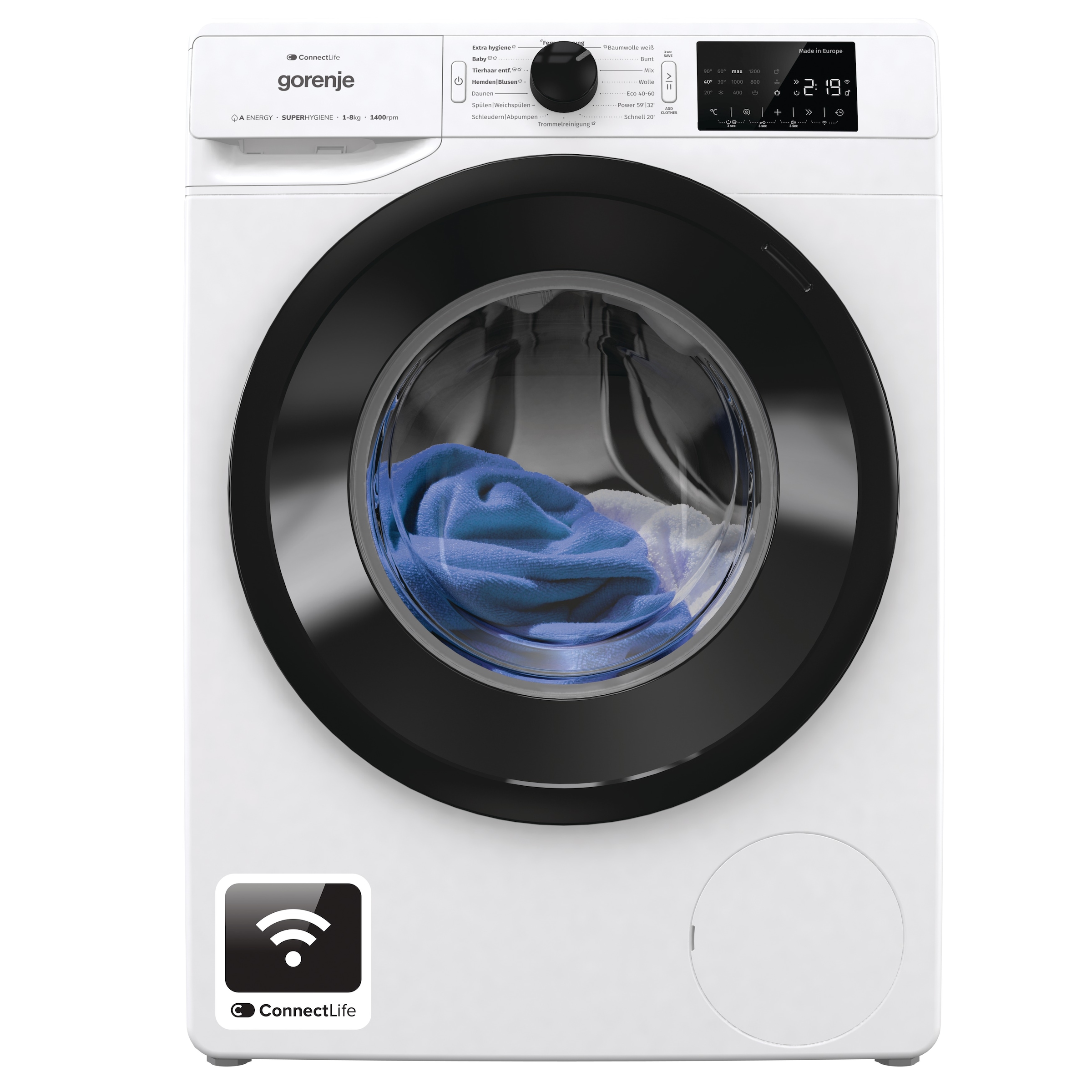 GORENJE Waschmaschine »WPNEI84A1TS«, 8 kg, 1400 U/min, Energieklasse A-10%