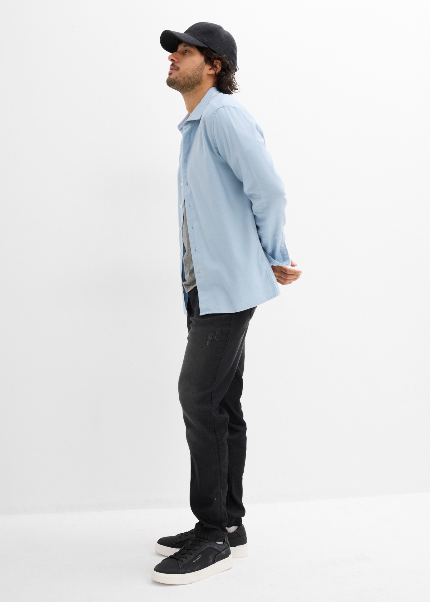 bonprix Jogg Pants »Regular Fit Jeans-Jogger mit Komfortbund, Straight« mit Schlupfform, Regular Fit, aus Baumwolle, Polyester und Elasthan