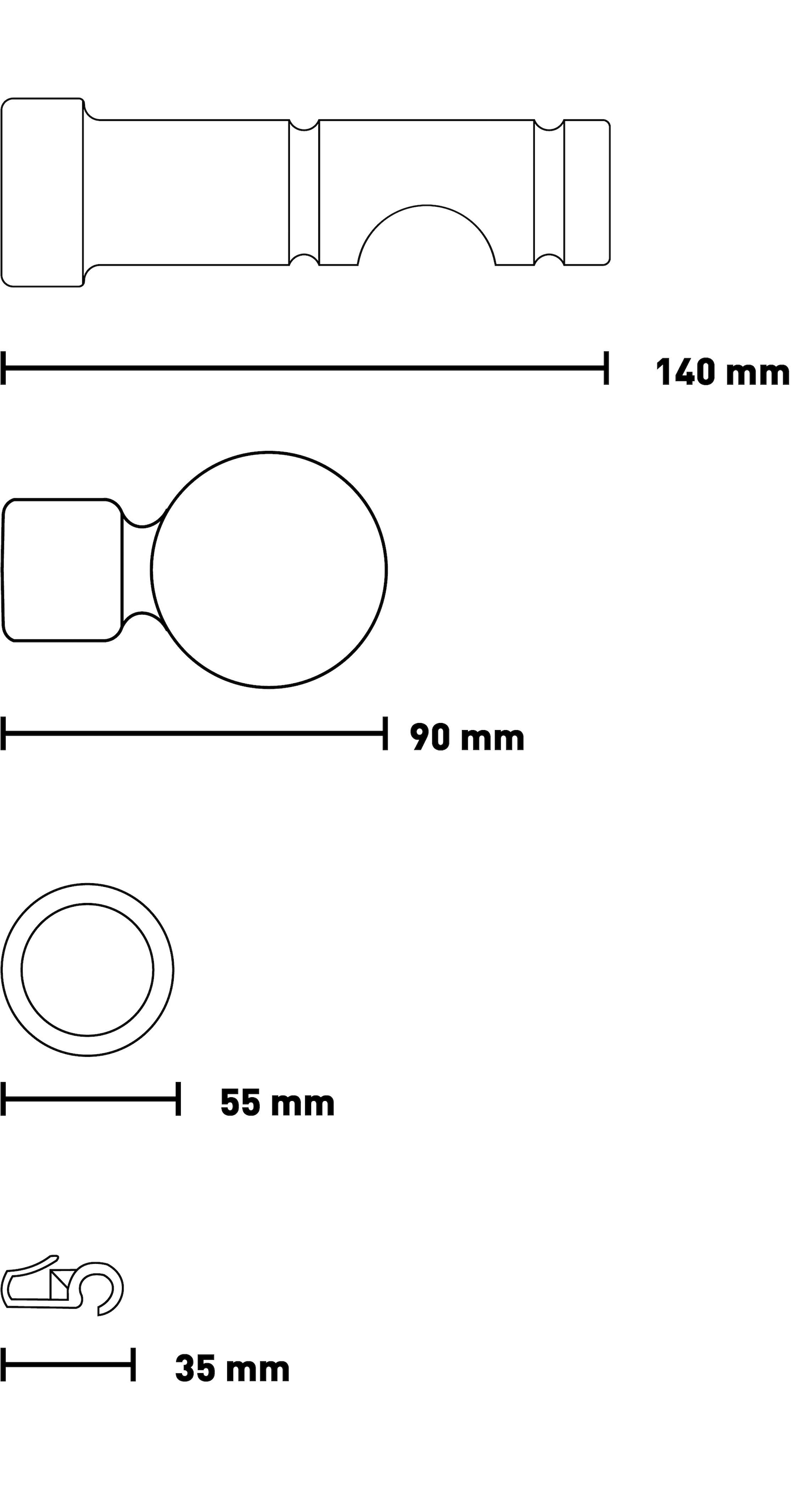 SN DECO GROUP Gardinenstange »Giro«, 1 läufig-läufig, Fixmaß