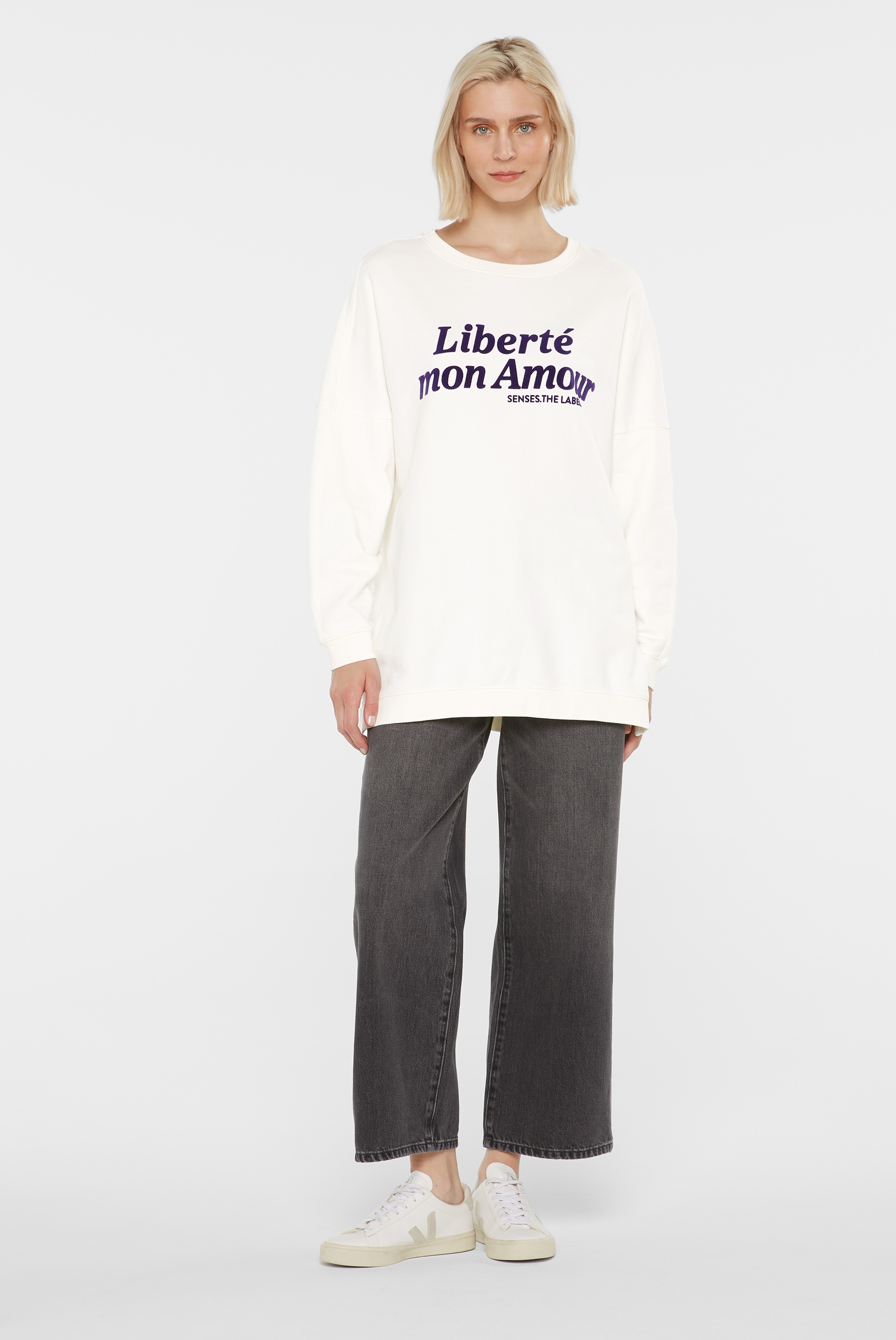 SENSES.THE LABEL Sweater , mit Seitenschlitze
