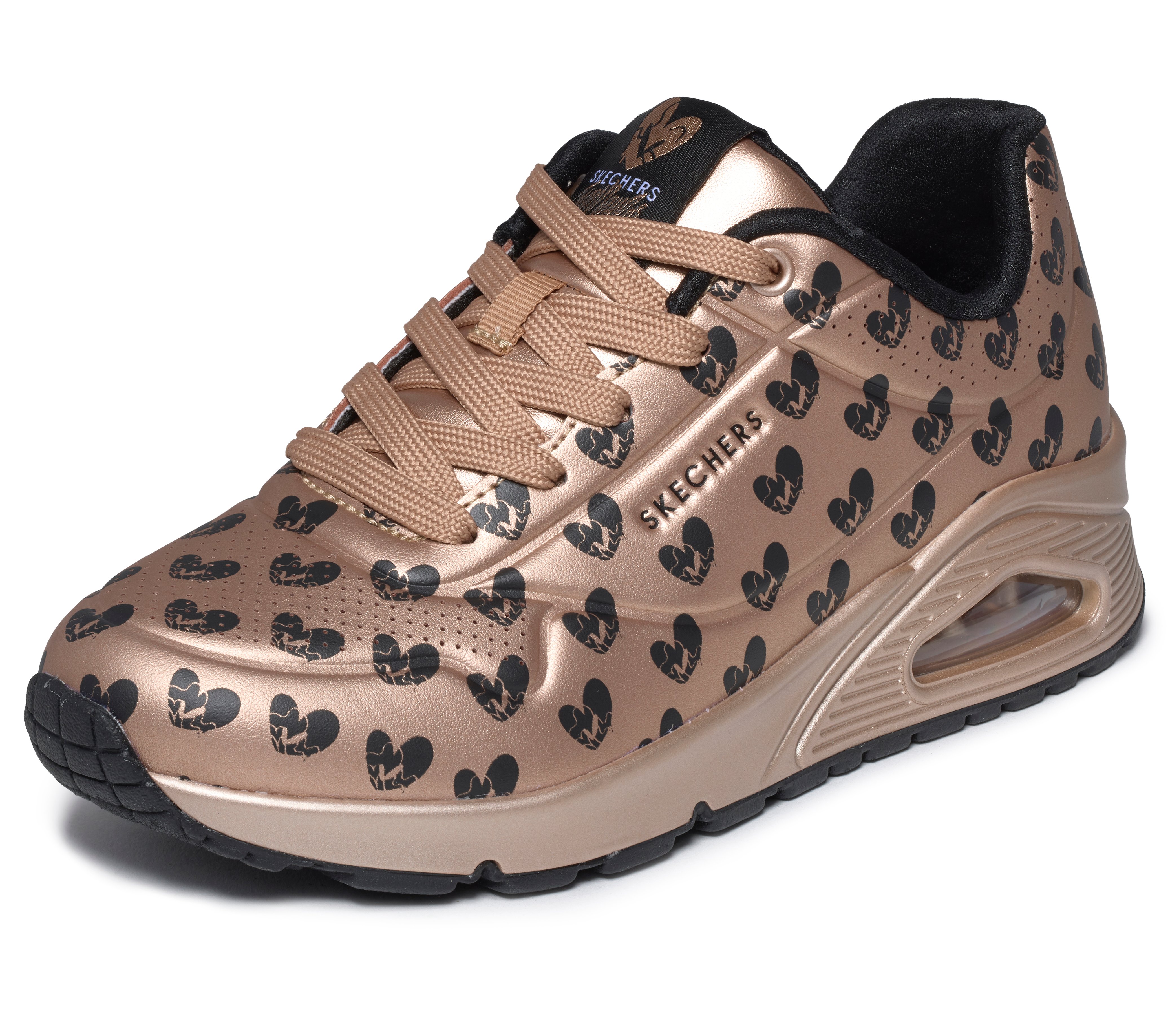 Skechers "UNO-LIVE COLORFULLY" Freizeitsneaker, Schnürschuh mit allover Herzen-Print