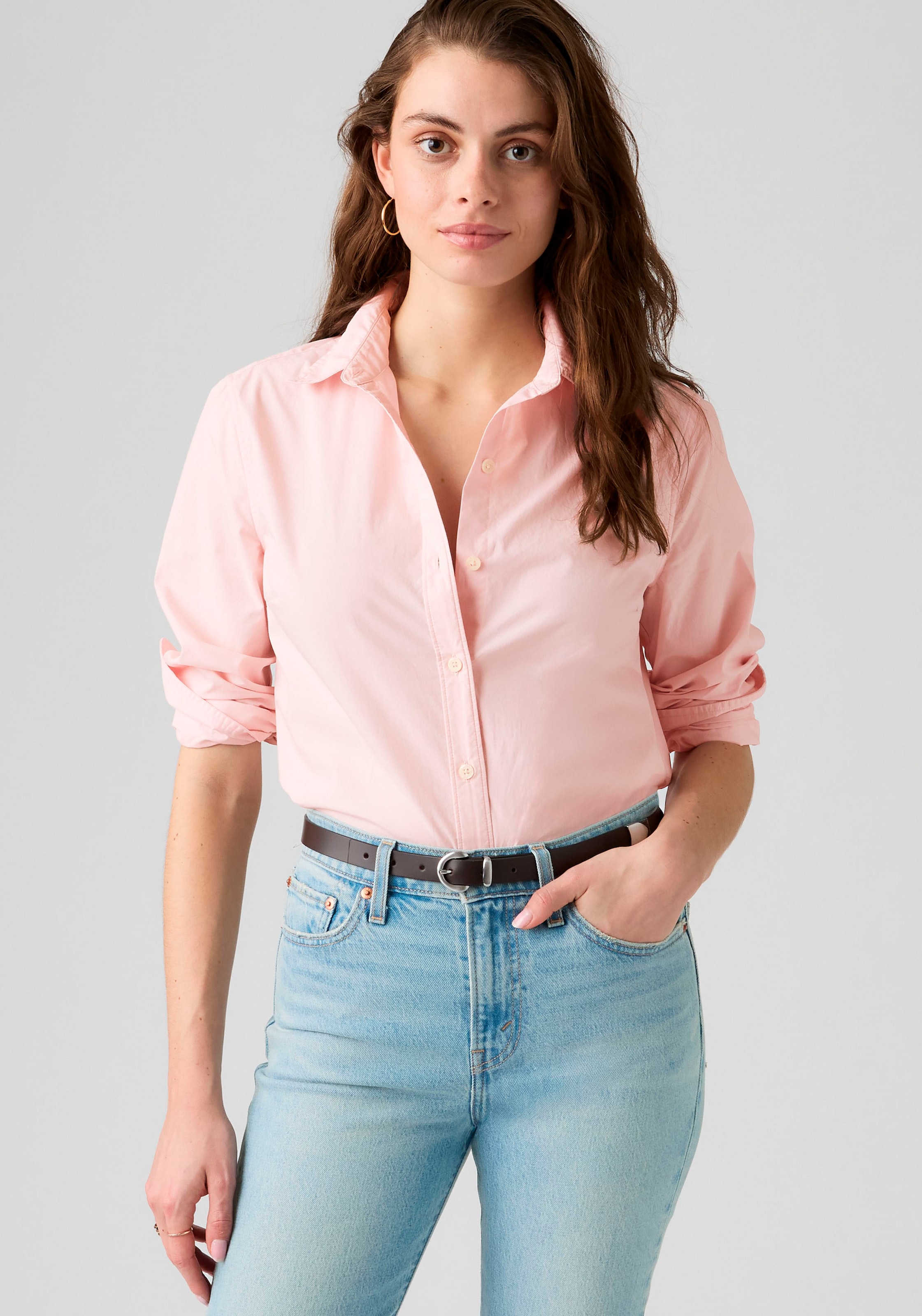 Levi's® Hemdbluse »CARLILE CLASSIC POPLIN SHIRT« Klassischer Hemdblusenkragen