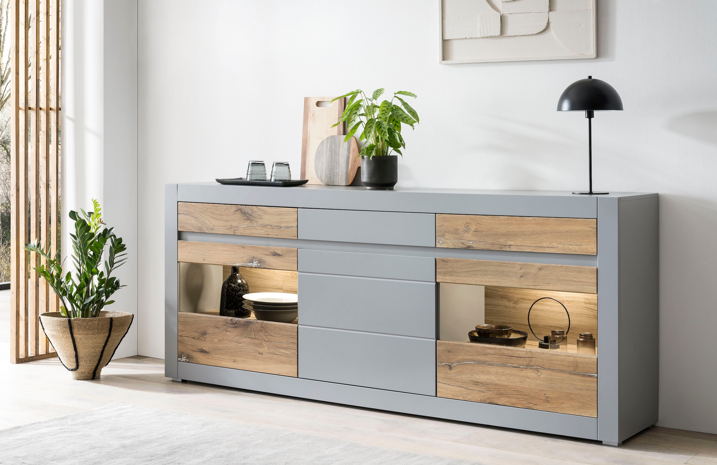 INOSIGN Sideboard »CASABLANCA«, Schubkästen und Türen mit Soft-Close-Funktion, Breite 217 cm