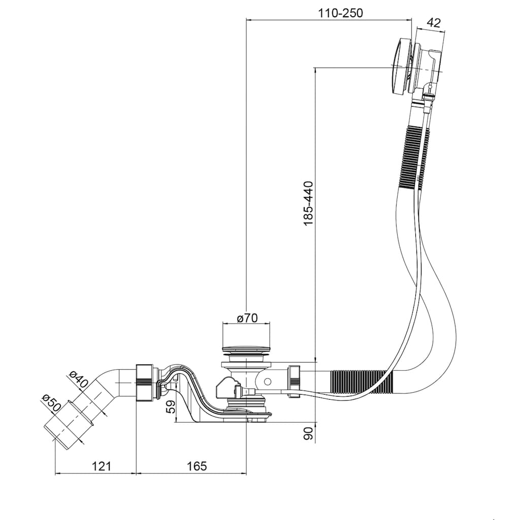 OTTOFOND Badewanne »Set Körpferformbadewanne«, (3 tlg.)