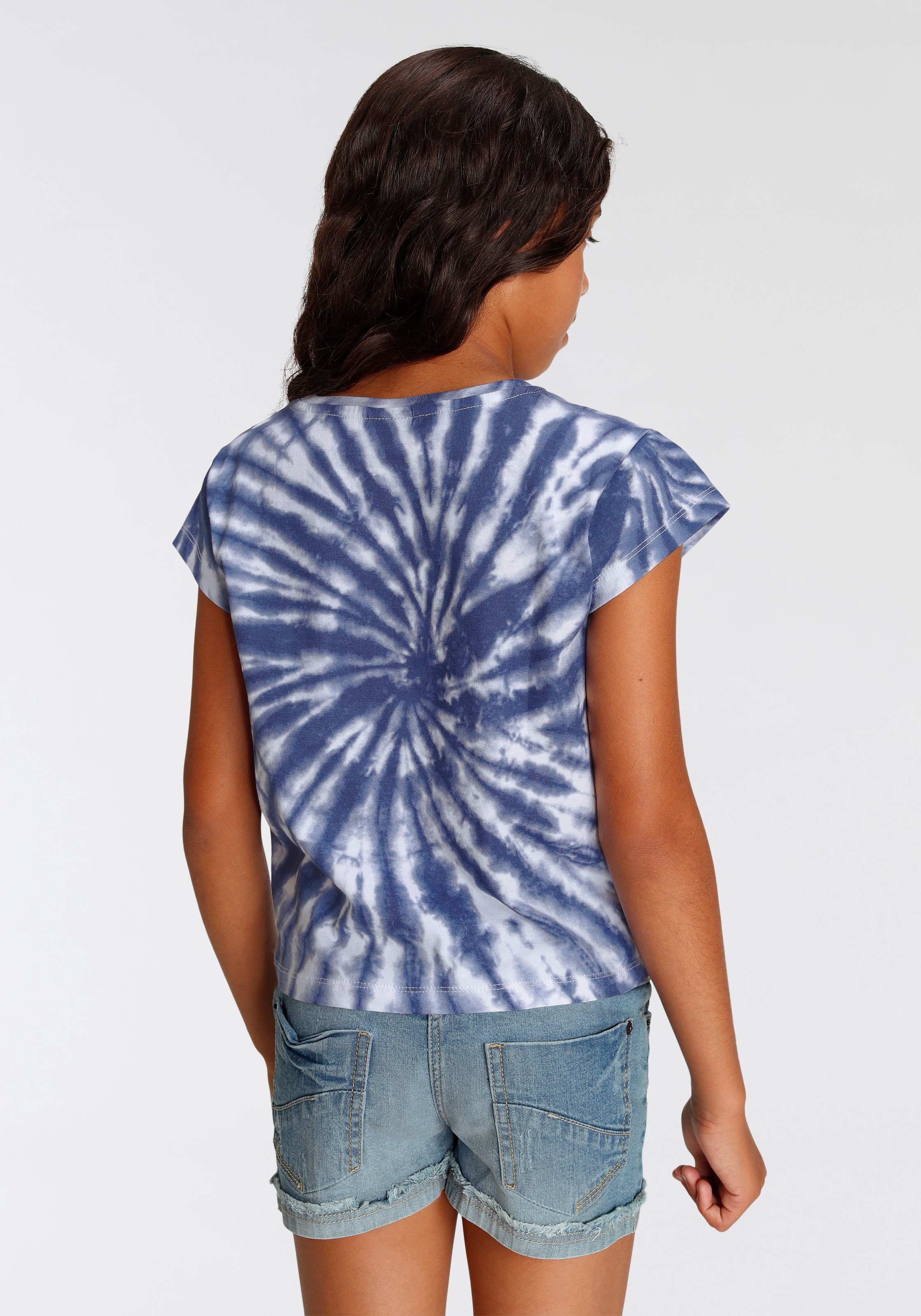 KIDSWORLD T-Shirt »Herz Batik«, bestellen Form kurze modische | BAUR