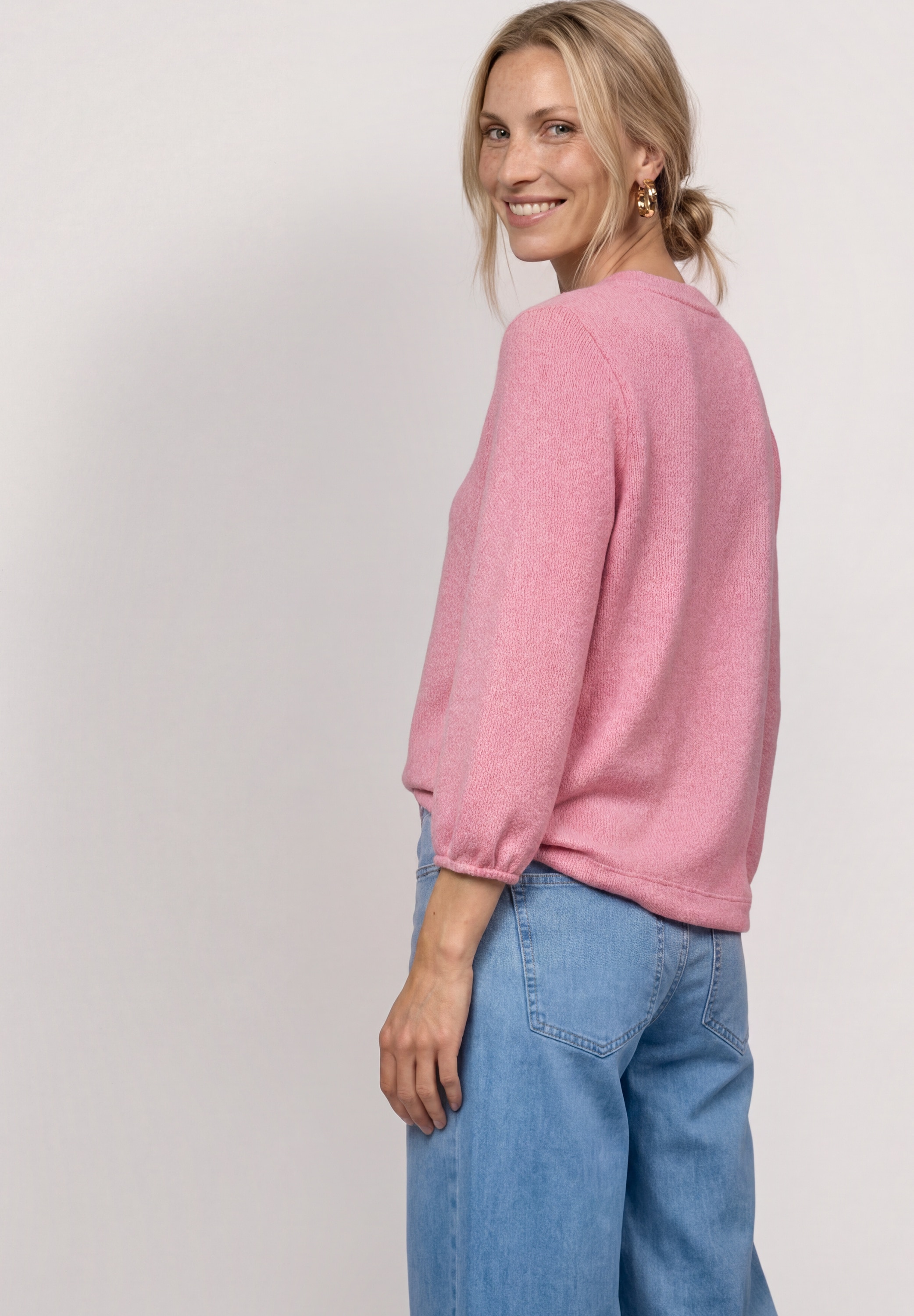 STREET ONE Langarmshirt mit Tunnelzug am Saum