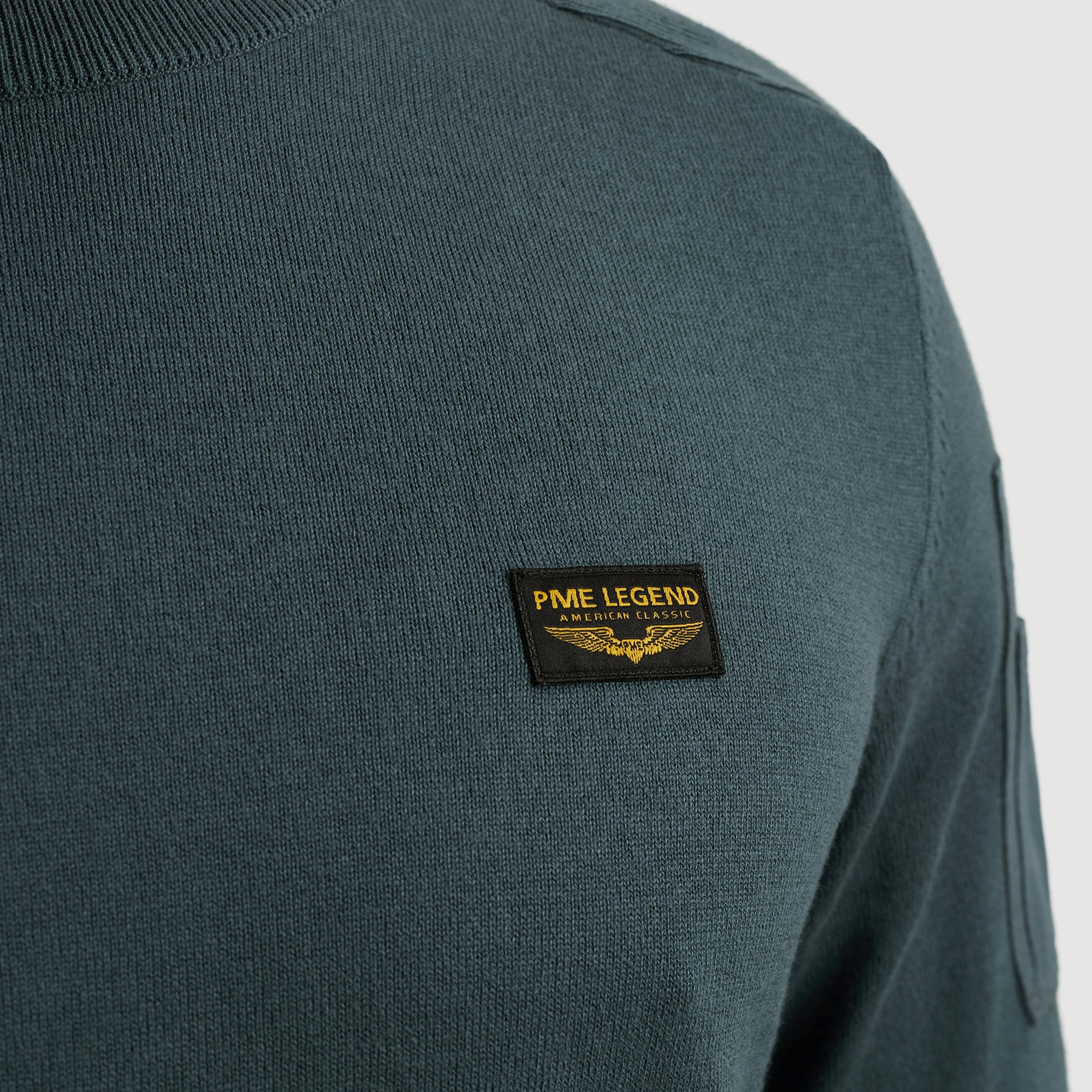 PME LEGEND Rundhalspullover, mit Logo Stickerei