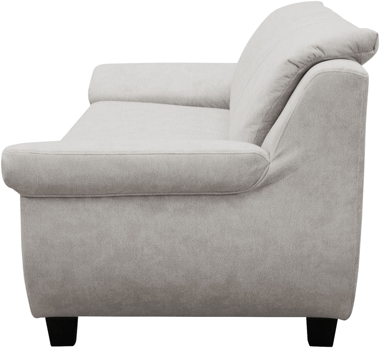 OTTO home 3-Sitzer »Silkeborg 207 cm, formschönes Sofa mit dunklen Füßen« aus pflegeleichtem, weichem Luxus-Microfaser