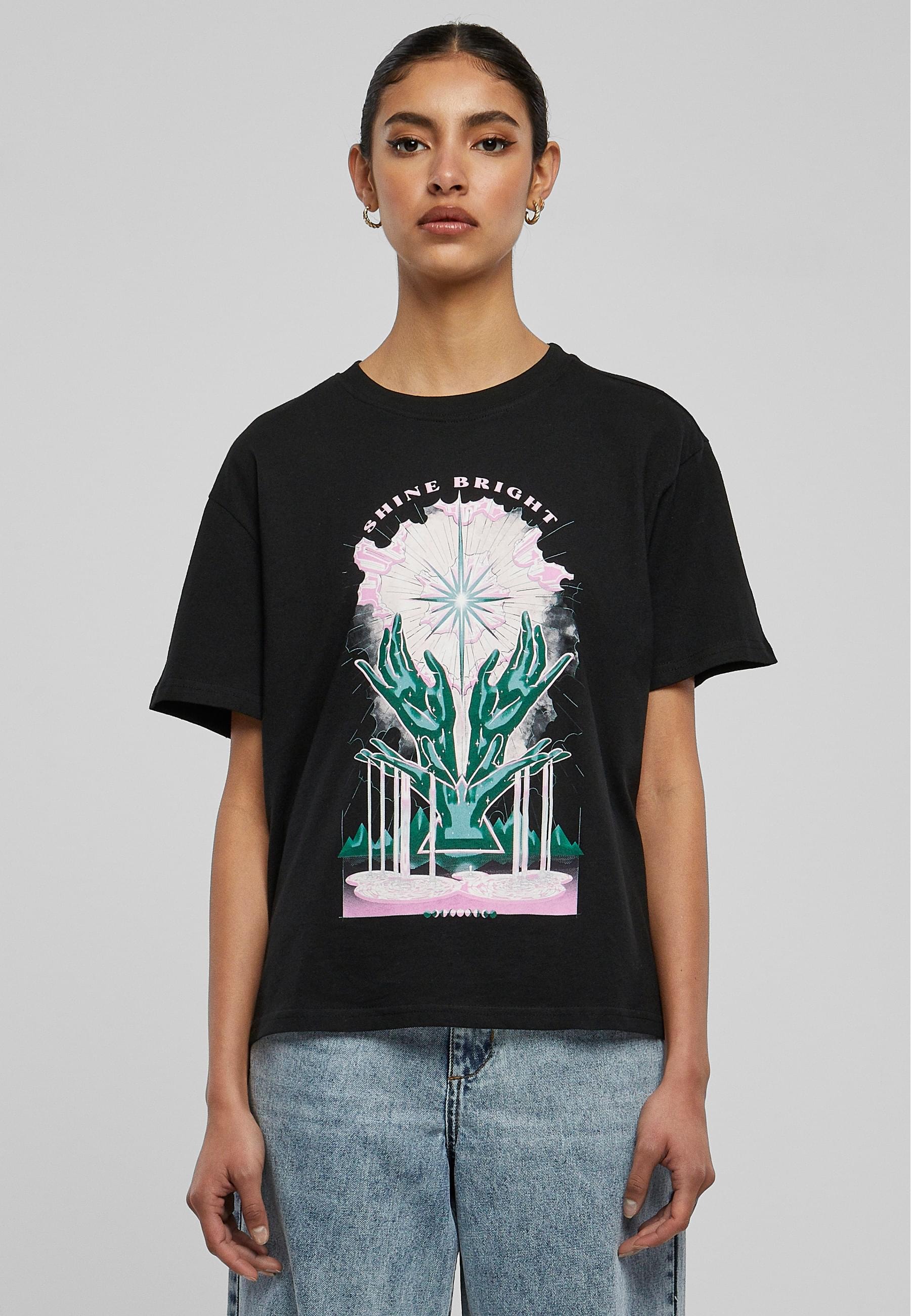 Miss Tee Kurzarmshirt »Miss Tee Damen Shine Bright Tee«, (1 tlg.)