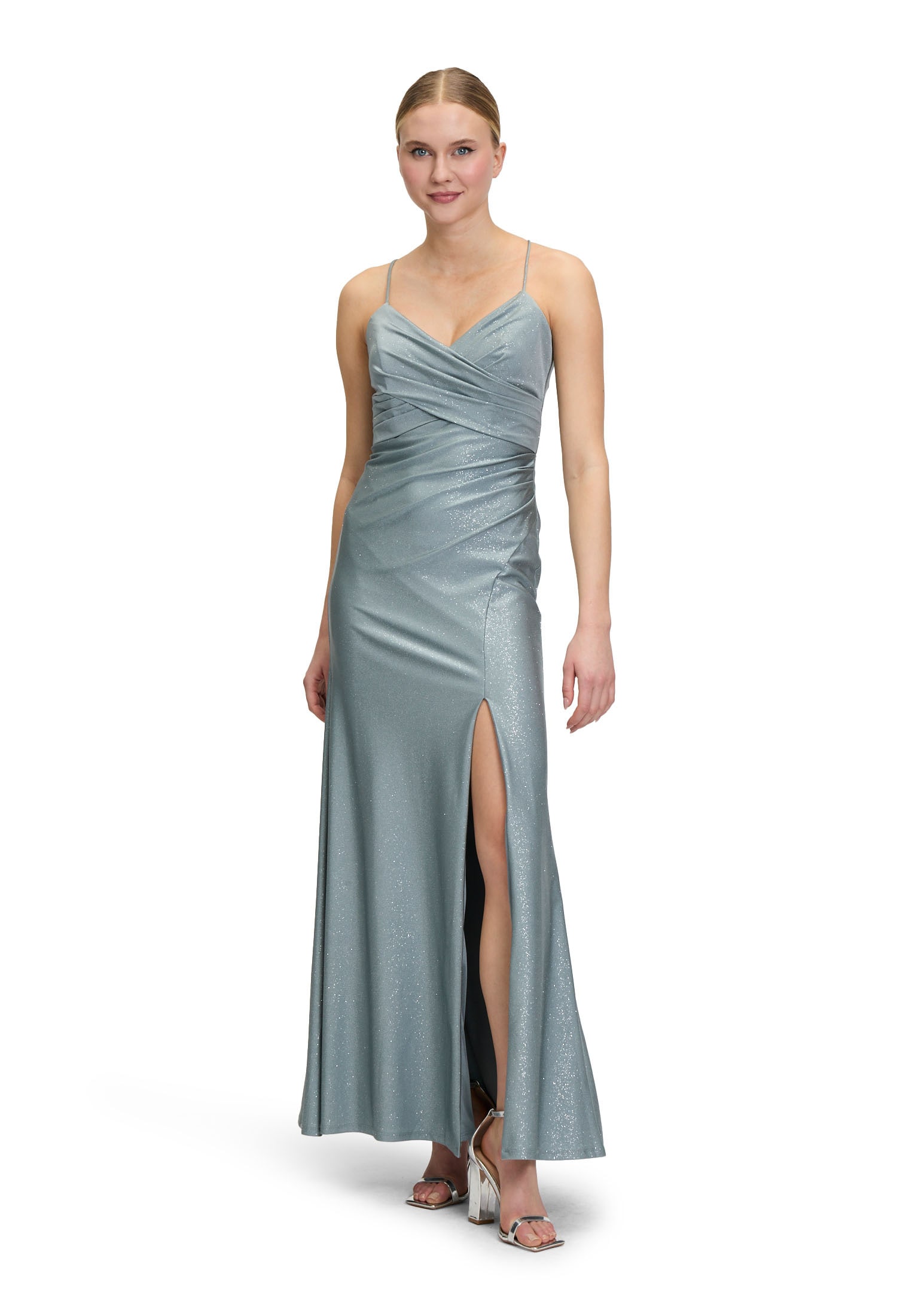 Vera Mont Abendkleid "Vera Mont Damen Abendkleid im Glitzer-Look", Wickel-D günstig online kaufen
