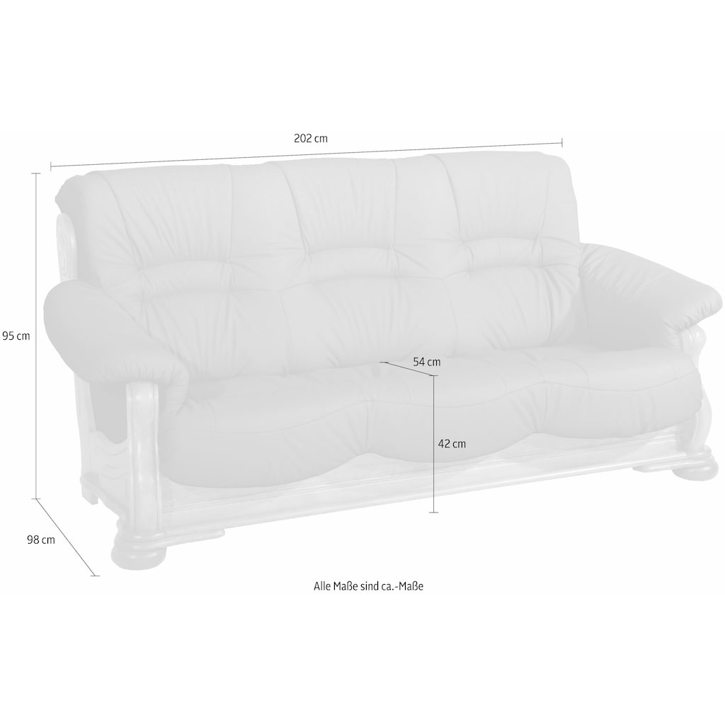 Max Winzer® 3-Sitzer »Texas«, mit dekorativem Holzgestell, Breite 202 cm