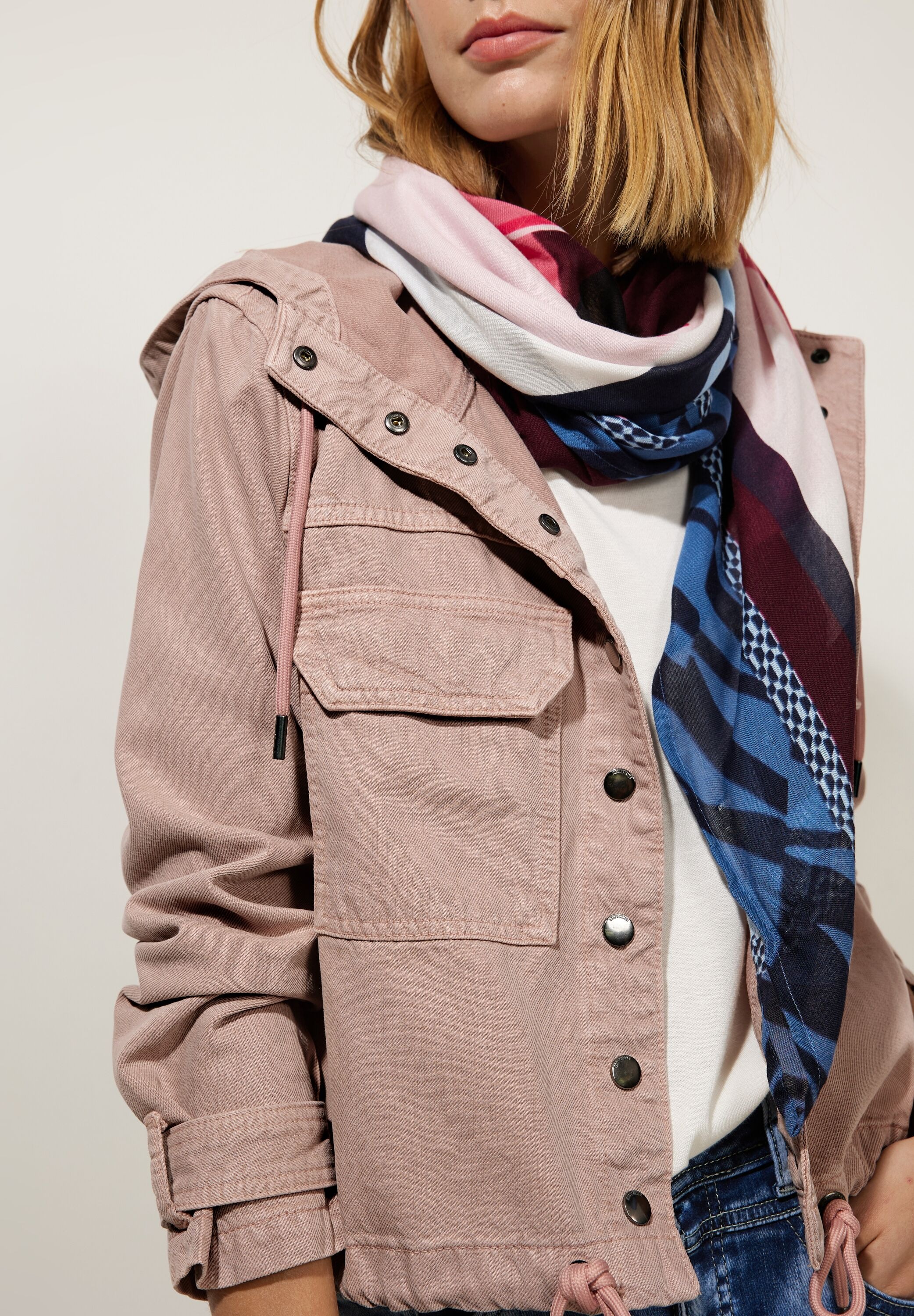 softem | Materialmix bestellen BAUR online Jeansjacke, STREET mit Kapuze, aus ONE