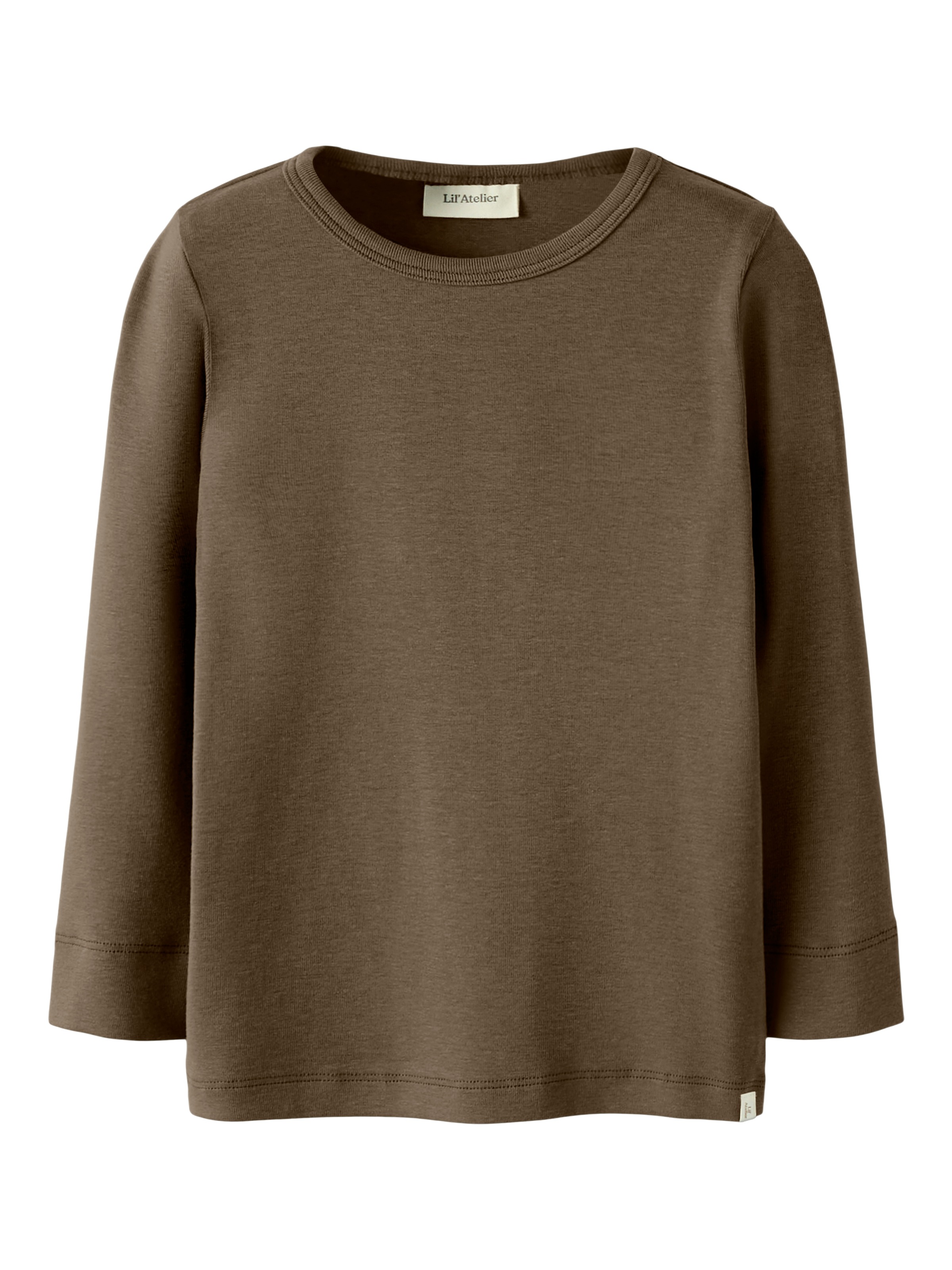 Lil Atelier Langarmshirt "NMNGAYO LS SLIM TOP LIL NOOS" Baumwollmischung