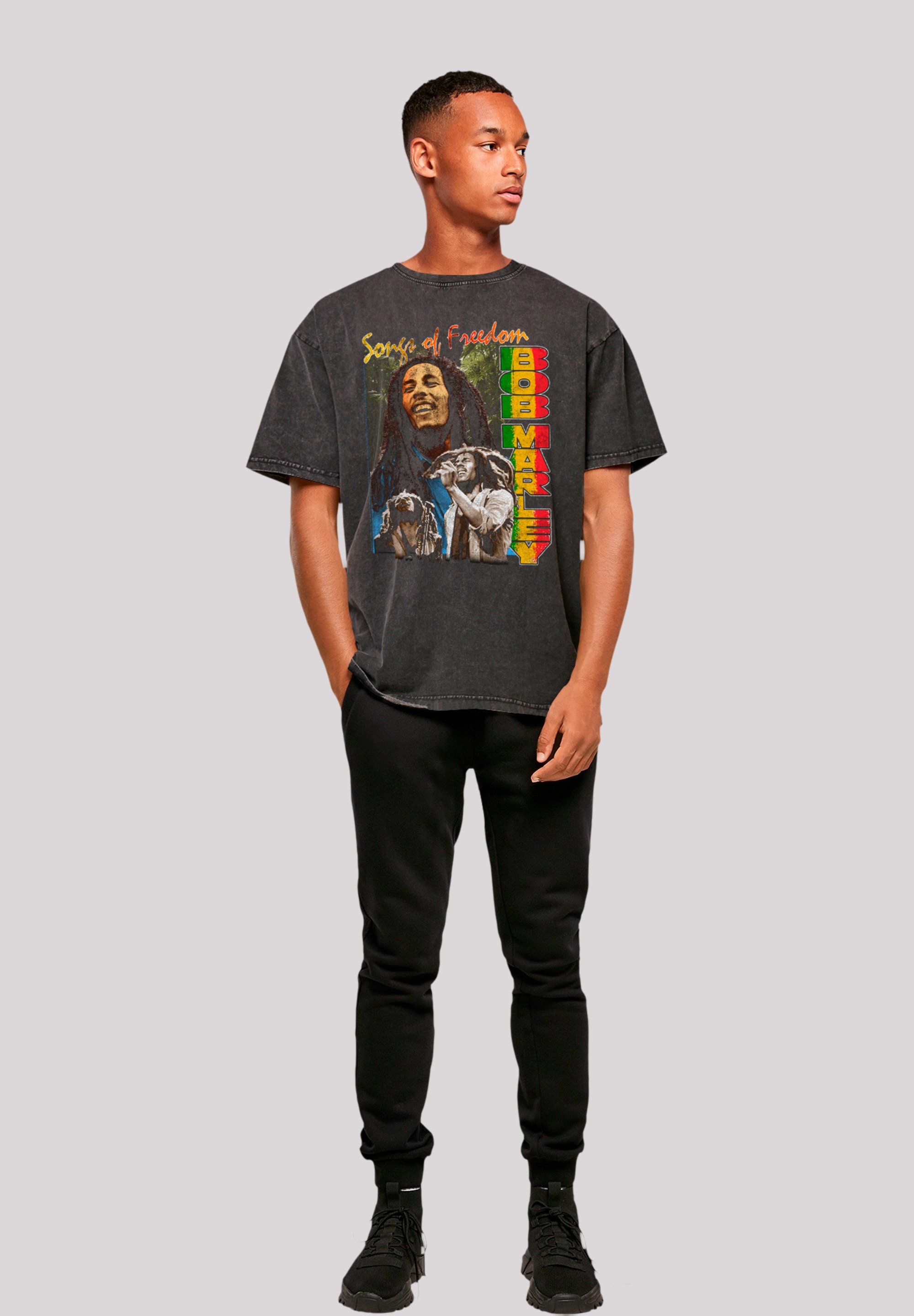 F4NT4STIC T-Shirt »Bob Marley Freedom Vintage Reggae Music«, Premium Qualität, Musik, By Rock Off