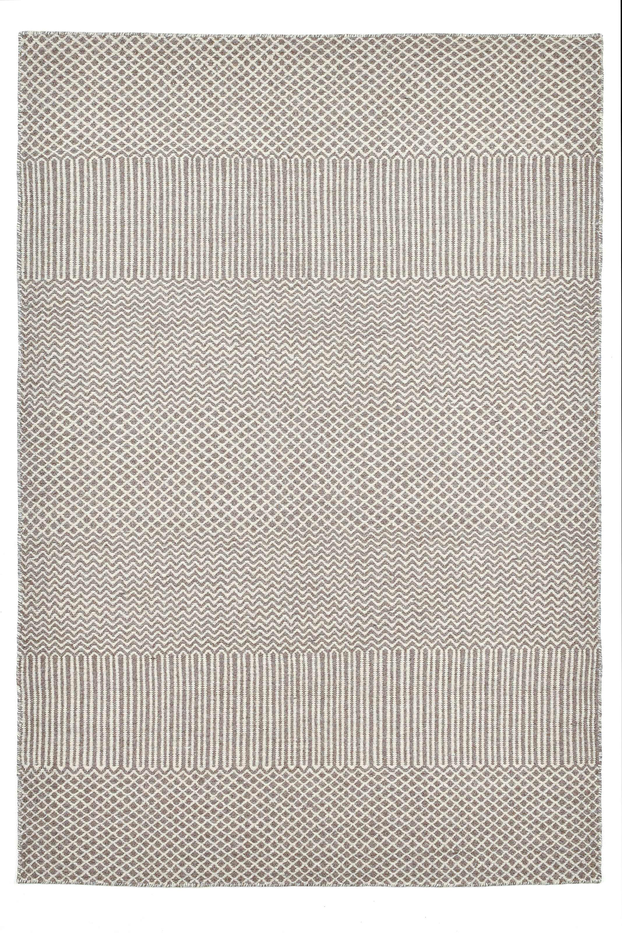 my home Wollteppich »Edling«, rechteckig, 10 mm Höhe, Handweb Teppich, reine Wolle, modernes Design, Scandi, Wohnzimmer