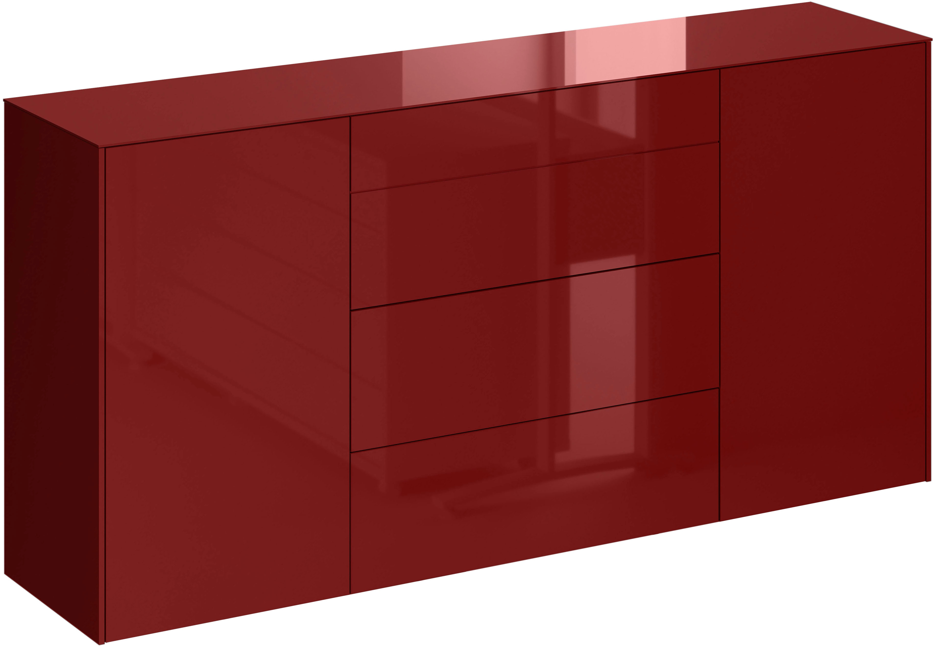 Mäusbacher Kommode Kommode BHT 179/89/42 cm, Push to open, Front+Oberplatte=Glas