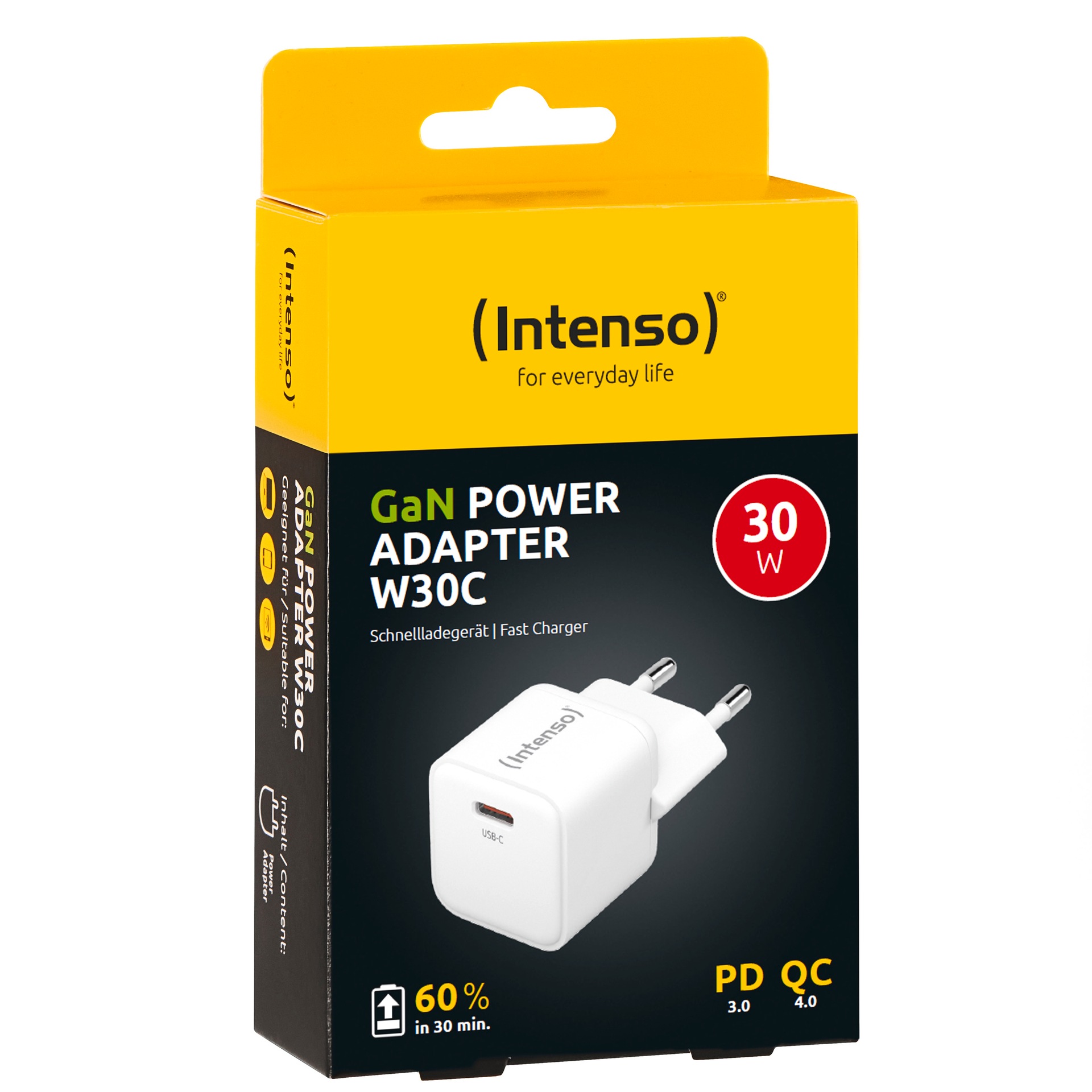 Intenso USB-Ladegerät »GaN Power Adapter W30C, 30W USB-C«