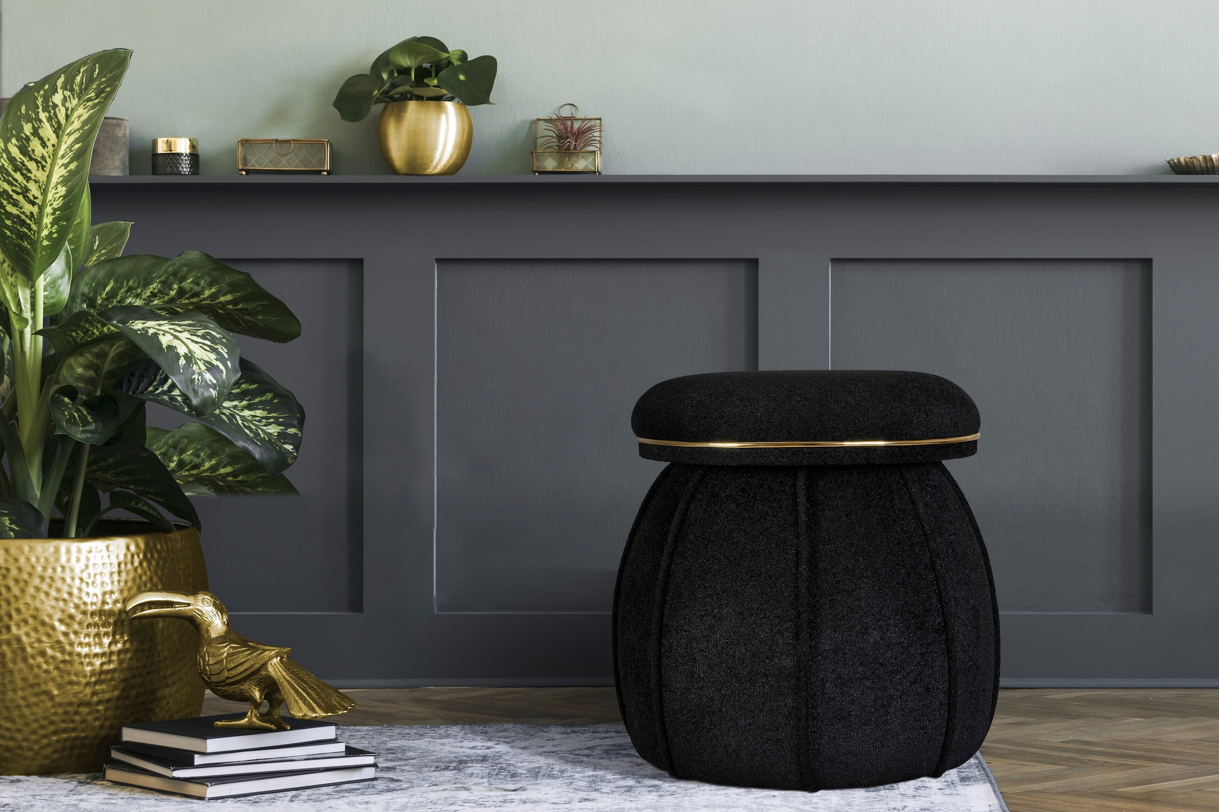 Kayoom "Hocker Corin,extravagante Form,stilvolle Farben,elegant gesteppter günstig online kaufen