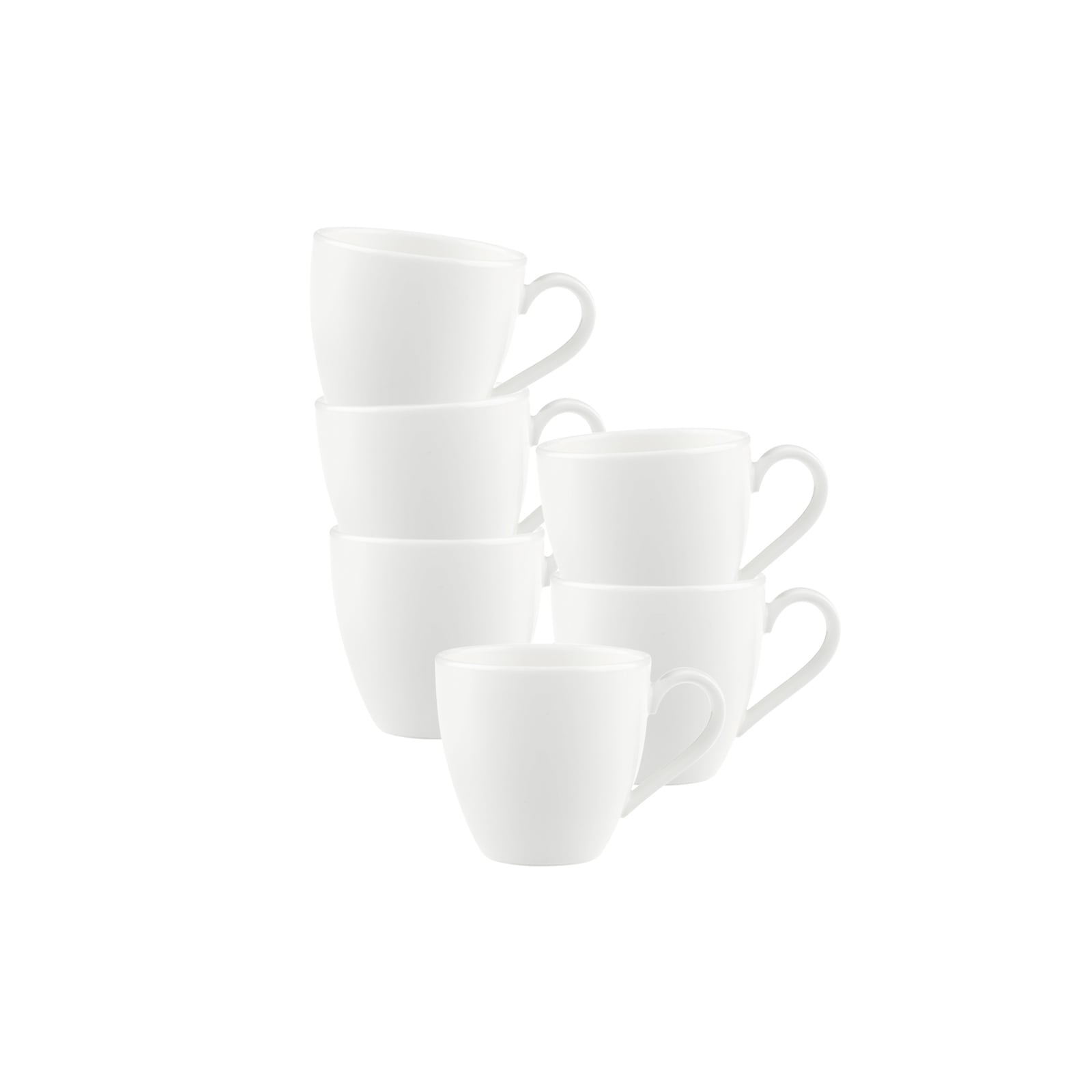Villeroy & Boch Espressotasse "Mokka-/Espressotassen Anmut 60 ml 6er Set weiß" Spülmaschinenfest, Mikrowellensicher
