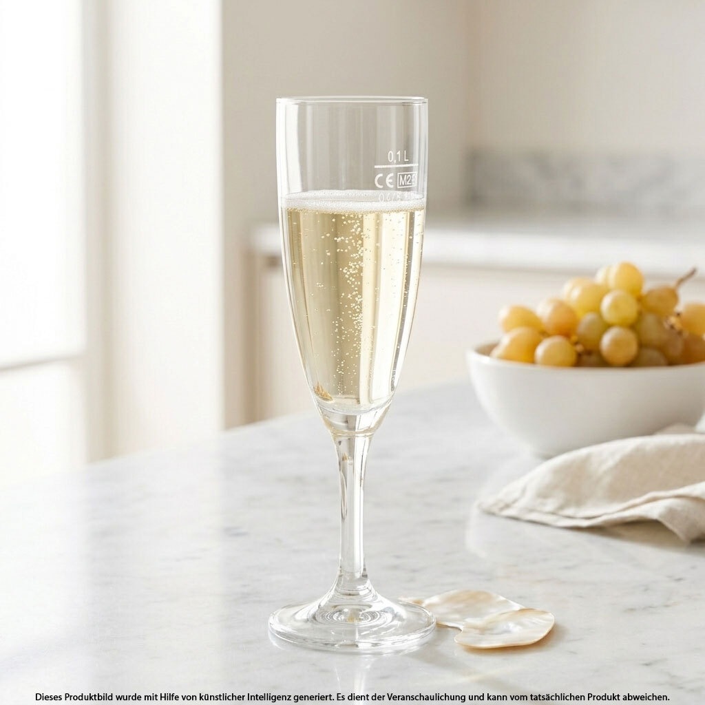 Bormioli Rocco Sektglas »Sektkelche geeicht Prosecco 0,1 l 24er Set transparent« Spülmaschinenfest, Geeicht