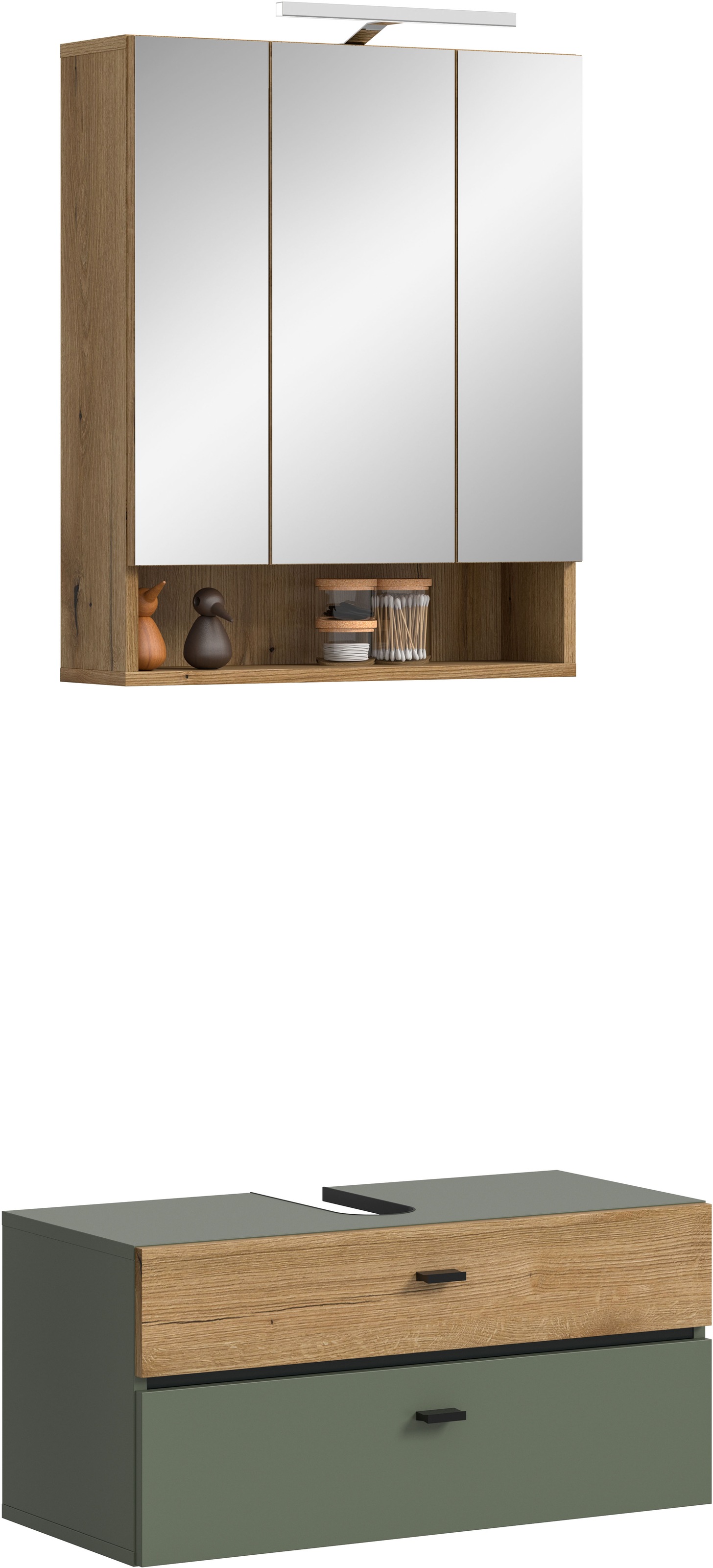 welltime Badmöbel-Set "VANN, 2-teilige moderne Badkombination, inkl. Beleuc günstig online kaufen