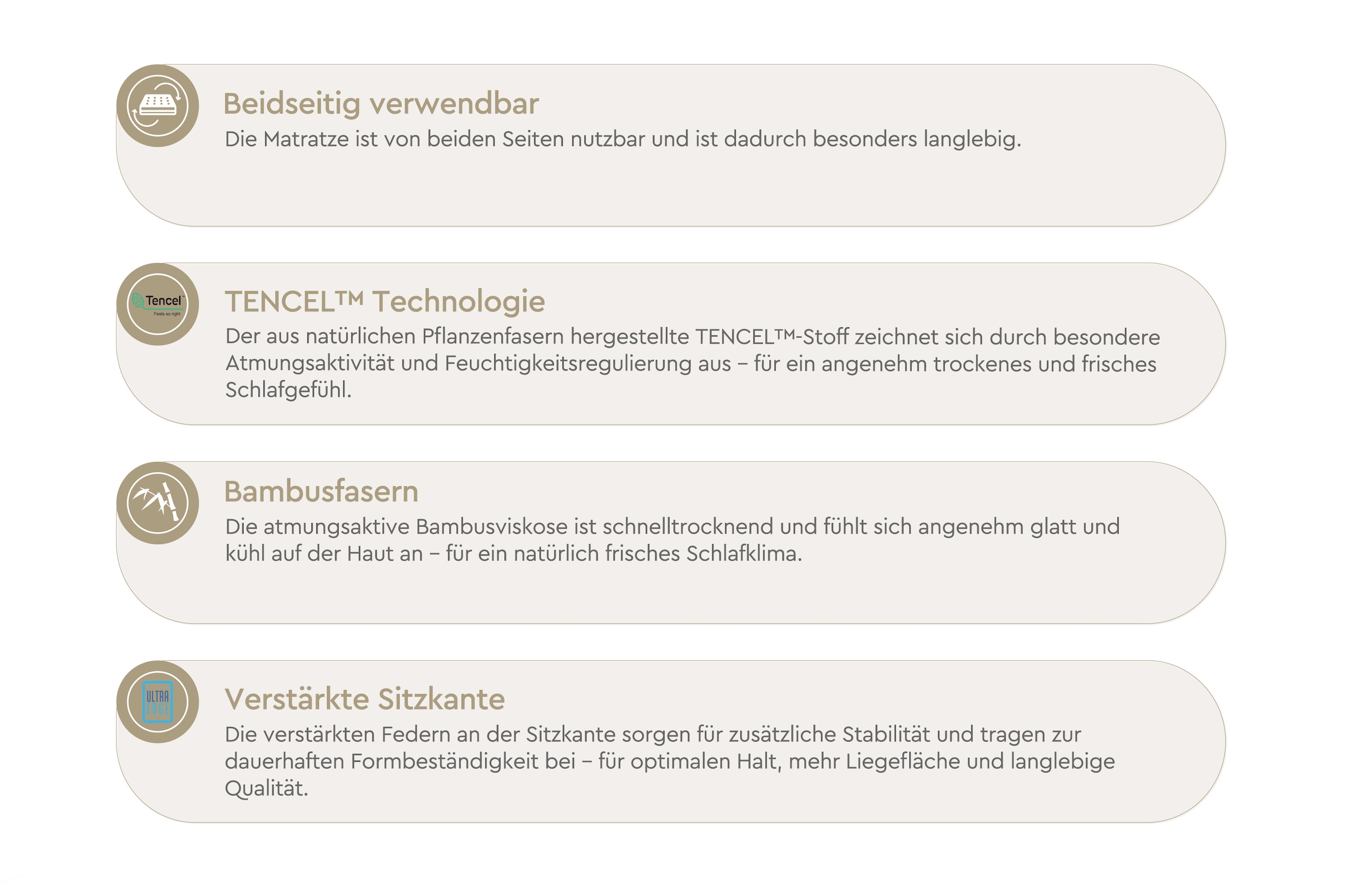 Yatas Taschenfederkernmatratze »Majestät Premium«, 30 cm cm hoch, 416 Federn, (1 St.), 3 Härten System-Feder, unterstützt jede Körperform bis 120 kg, jetzt neu in 2 Bezugsvarianten erhältlich!