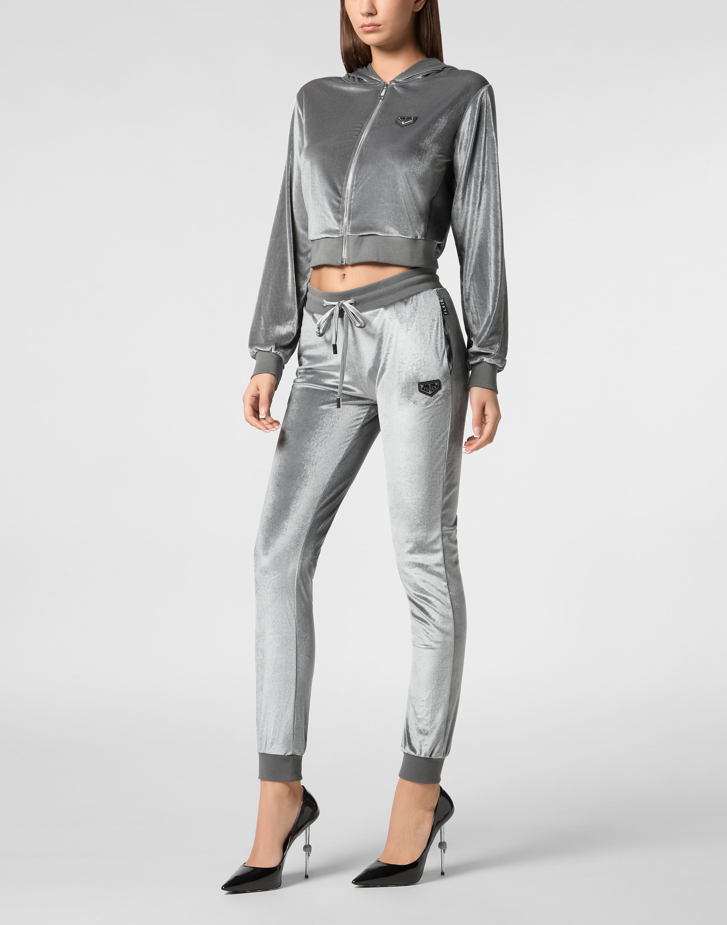 Thumbnail - PHILIPP PLEIN Kapuzensweatjacke "Skull Mit Schmucksteinen"