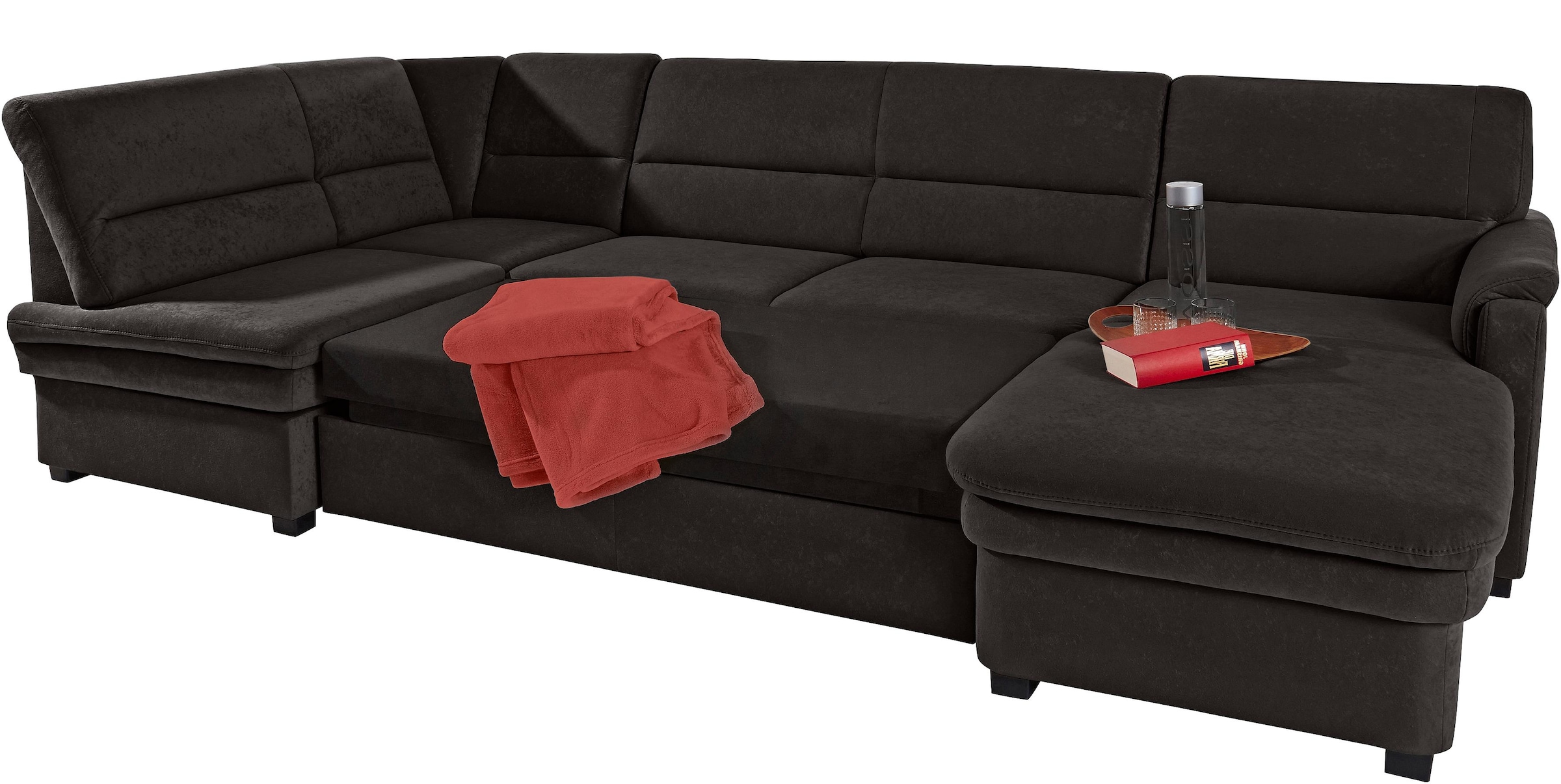 sit&more Wohnlandschaft »Pisa U-Form«, mit Federkern, wahlweise mit Bettfunktion