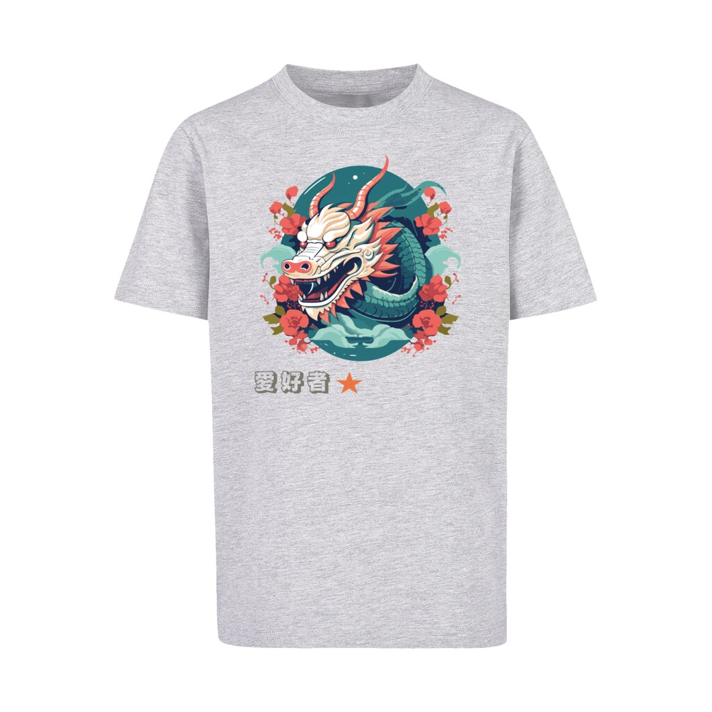 F4NT4STIC T-Shirt »Drache mit Blumen«