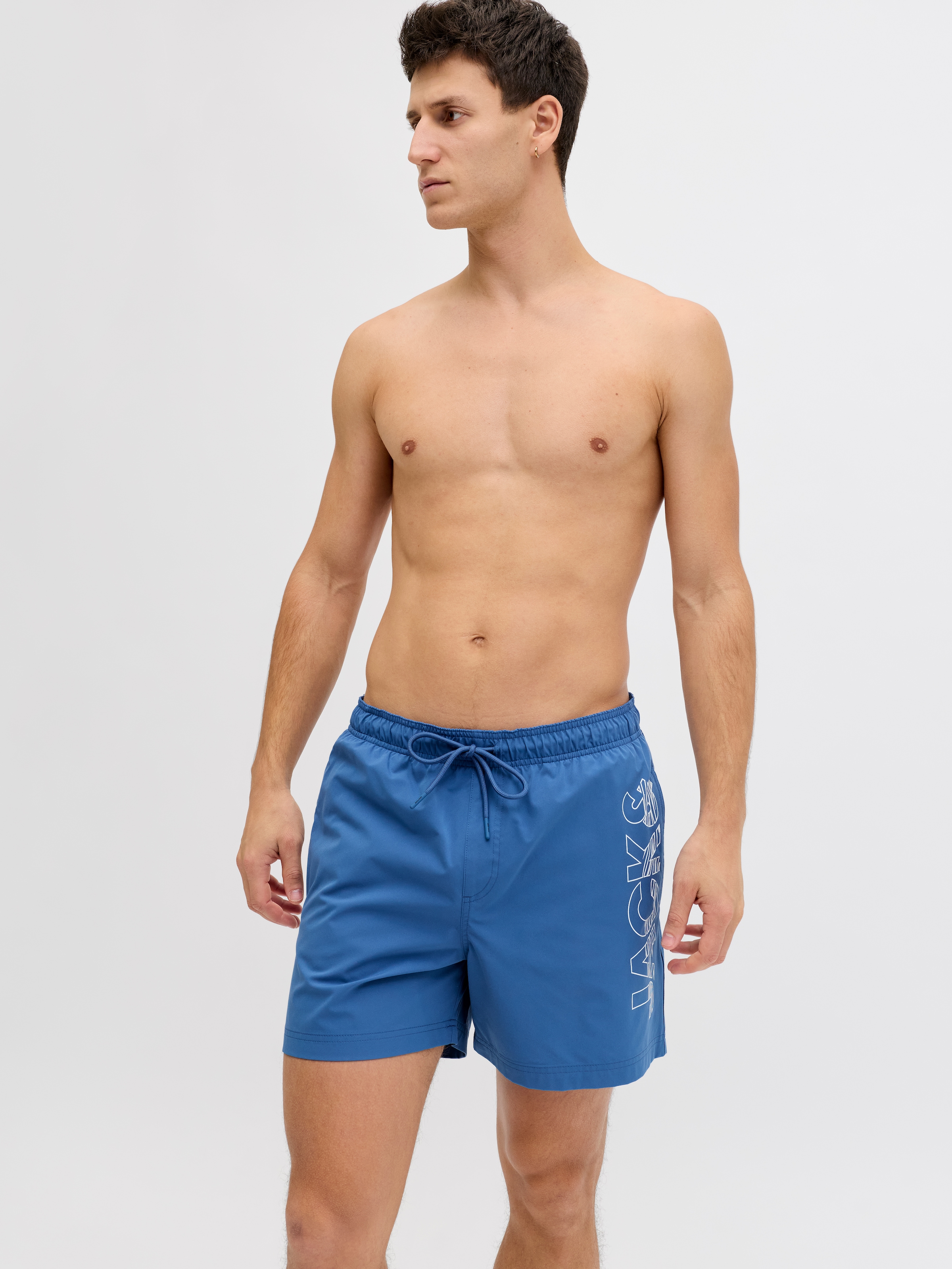 Jack & Jones Badeshorts »JPSTMAUI WAVE LOGO SWIM SHORTS SN« Kunstfaser, normal geschniten