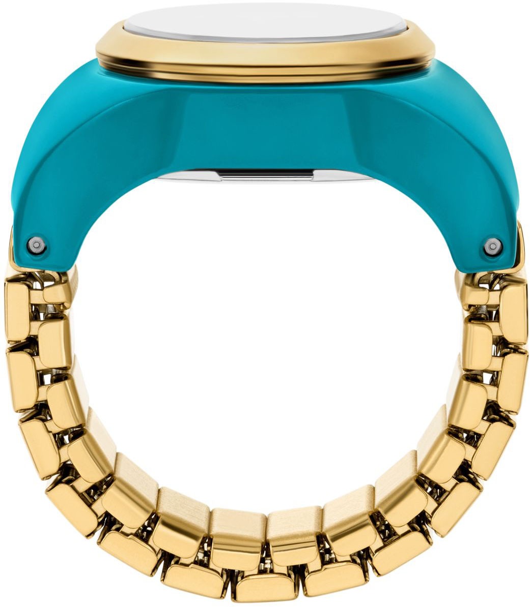 Fossil Uhrenring »WATCH RING«, Armbanduhr, Damenuhr, Edelstahlarmband, analog