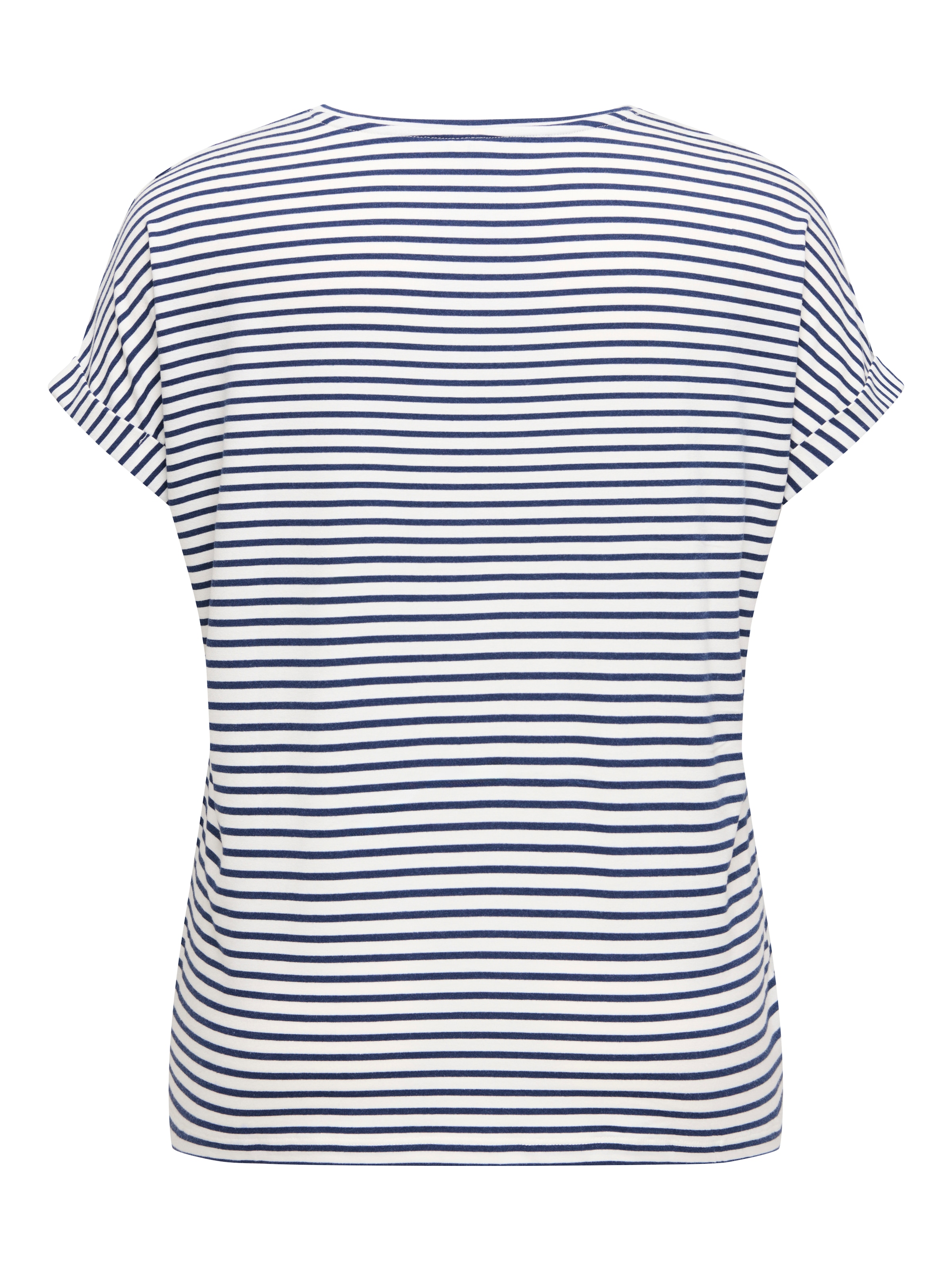 ONLY CARMAKOMA Kurzarmshirt »CARMOSTER STRIPE S/S O-NECK TOP JRS«