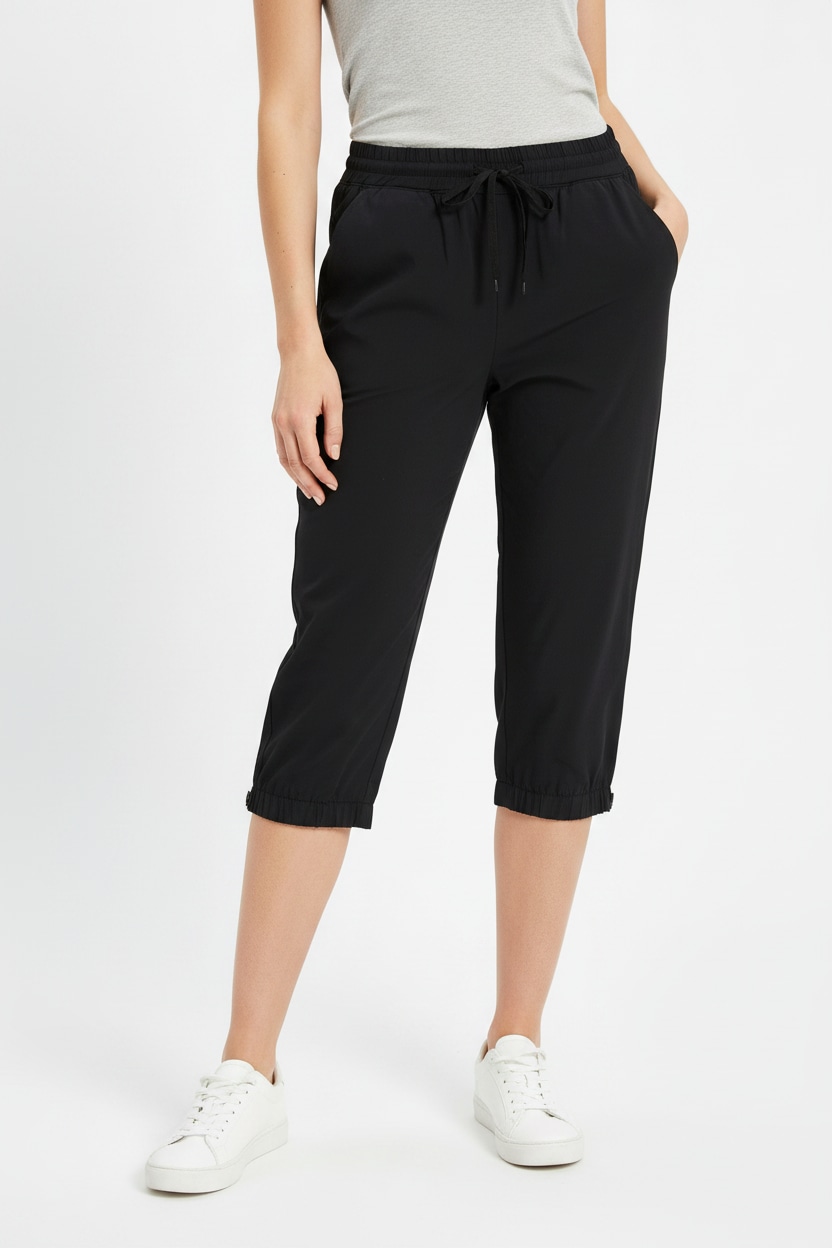 bonprix Funktionshose in 7/8 länge, Seitenschlitze mit Zipper, Reißverschlusstasche hinten