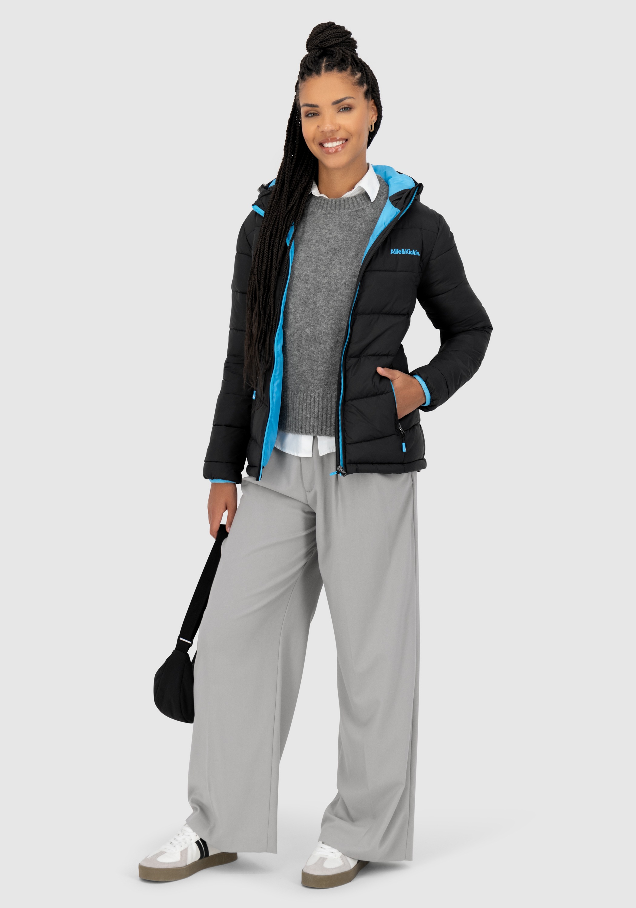 Alife & Kickin Steppjacke »AndriaAK« mit Kapuze leichte, taillierte Übergangsjacke mit breiter Steppung und Kapuze