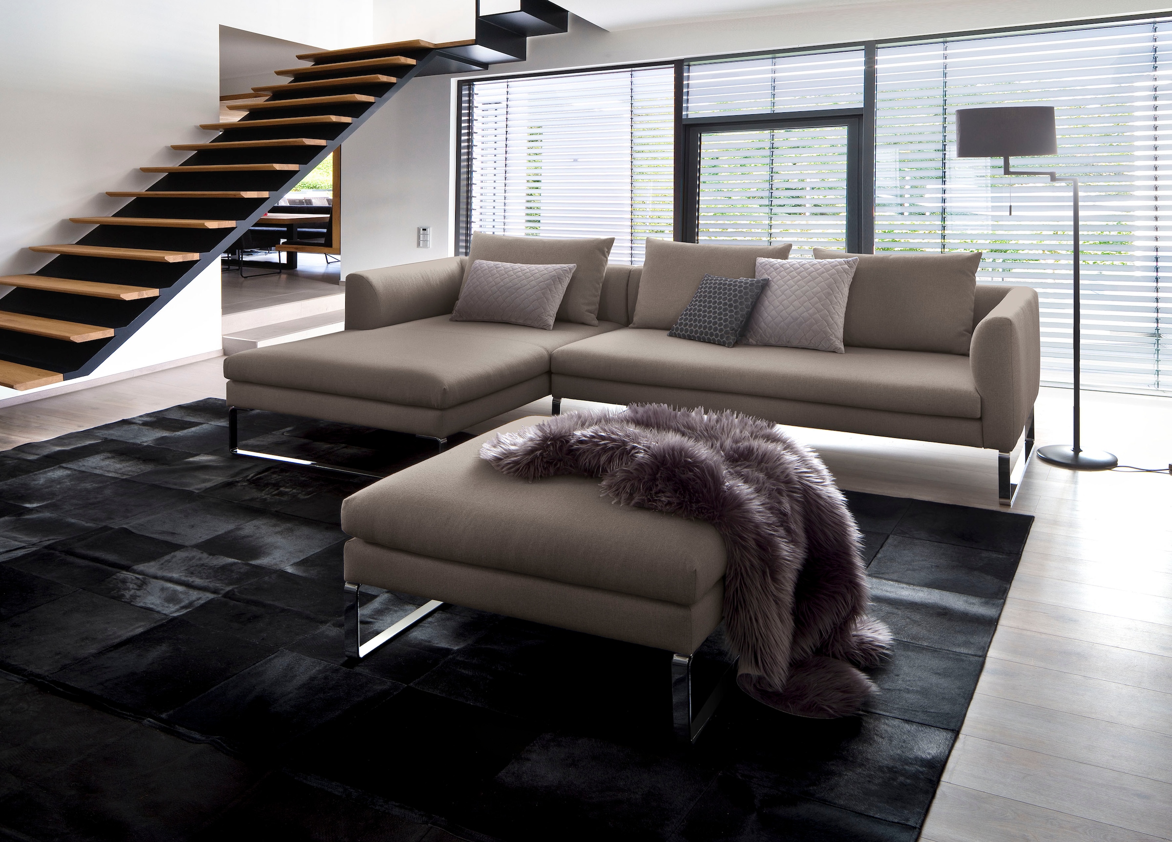 3C Candy Ecksofa »Avola modern elegantes Designsofa mit Bügelfuß, L-Form«, bequem und komfortabel