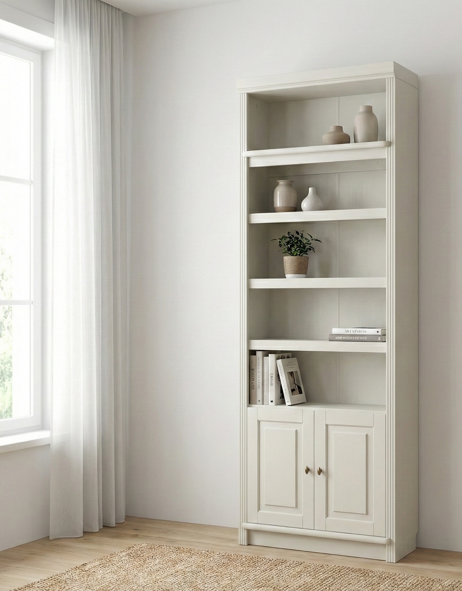 OTTO home Bücherregal "mit 2 Türen Soeren Regal Aktenregal B/T/H: 80/29/220 cm" massive Kiefer, FSC-zertifiziert