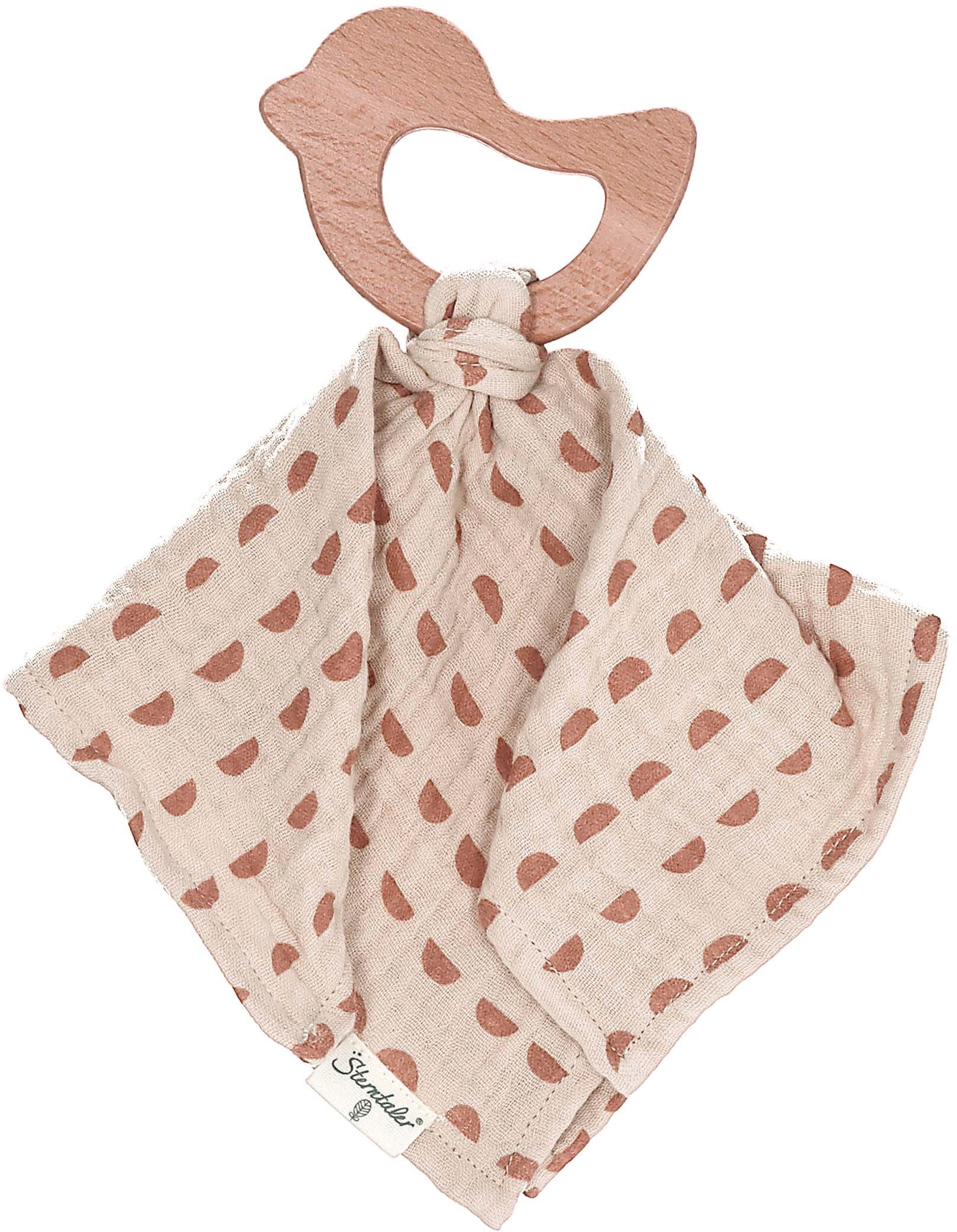 Sterntaler® Schmusetuch »Stay true to nature, Enna+Otti, beige«, Mit Beißring aus Holz