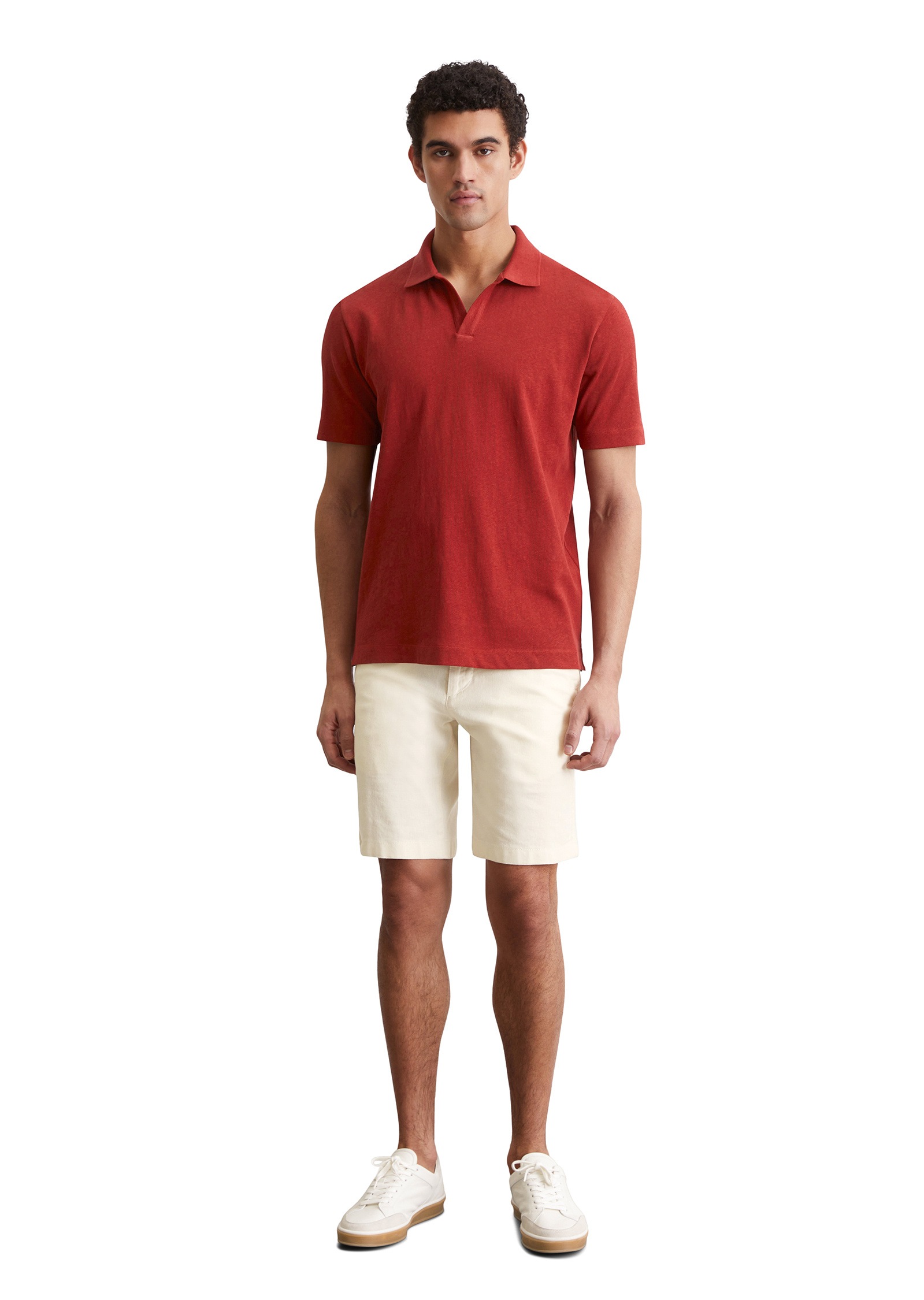 Marc O'Polo Poloshirt »aus Bio-Baumwolle und Leinen«