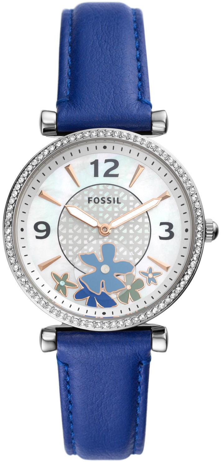 Fossil Quarzuhr »Carlie, ES5188«, Armbanduhr, Damenuhr, analog