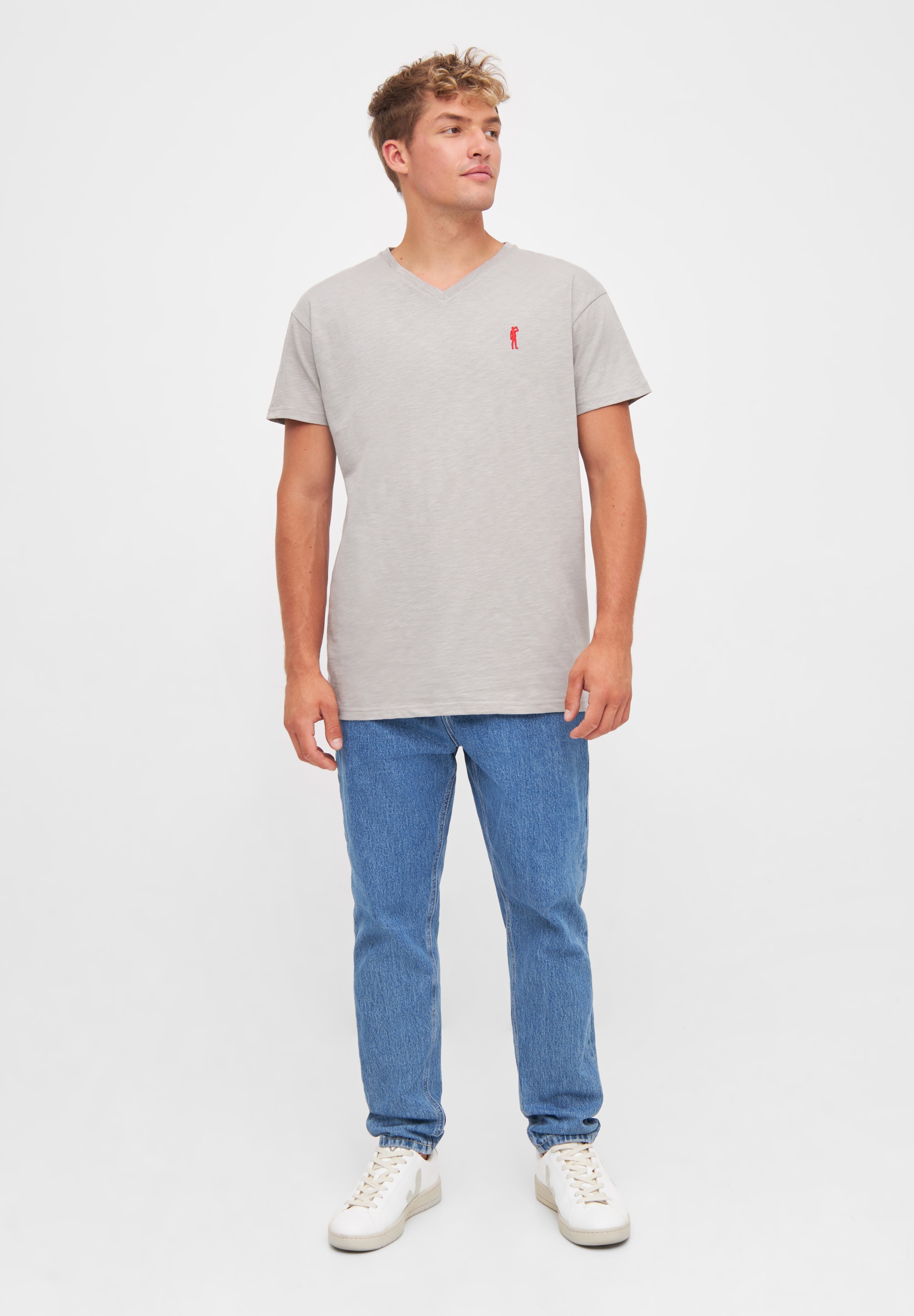 Derbe Print-Shirt »Basic Kippes«, Made in Portugal, Flamé Qualität
