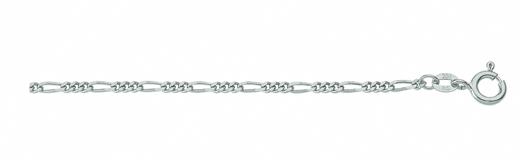 Silberkette ADELIA´S "Damen 925 Silber Figaro Halskette Ø 1,8 mm", silber, Halsketten, Damen, 45, Silber 925 (Sterlingsilber), Silberkette, Silberschmuck für Damen