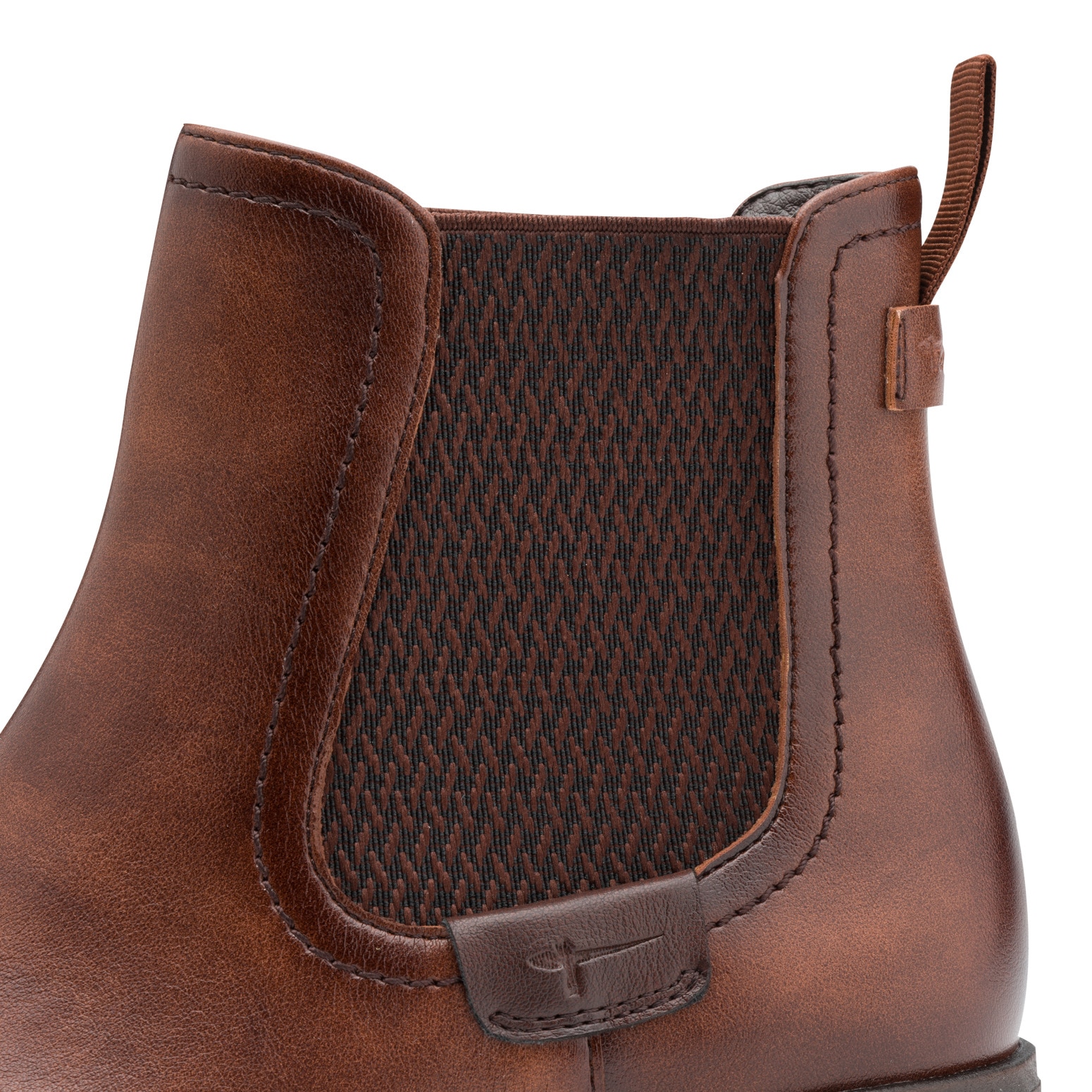 Tamaris Chelseaboots, Blockabsatz, Stiefelette, Schlupfschuh im Used Look