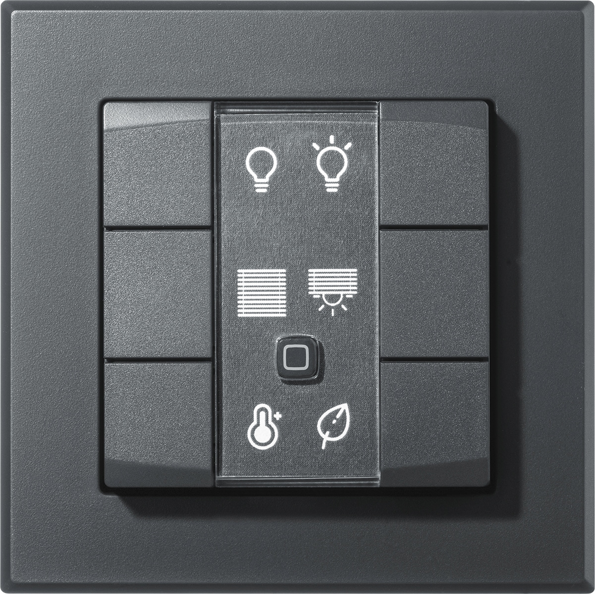 HOMEMATIC IP Wandtaster "Wandtaster - 6-fach (142308A0)", B:11,5 H:4,8 T:12,6, grau, Smart-Home-Stationen