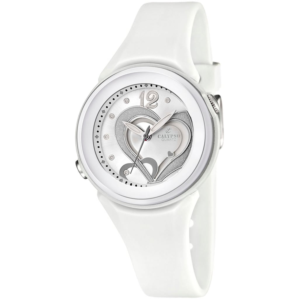 CALYPSO WATCHES Quarzuhr »K5576/1«, Armbanduhr, Damenuhr, mit Herzmotiv